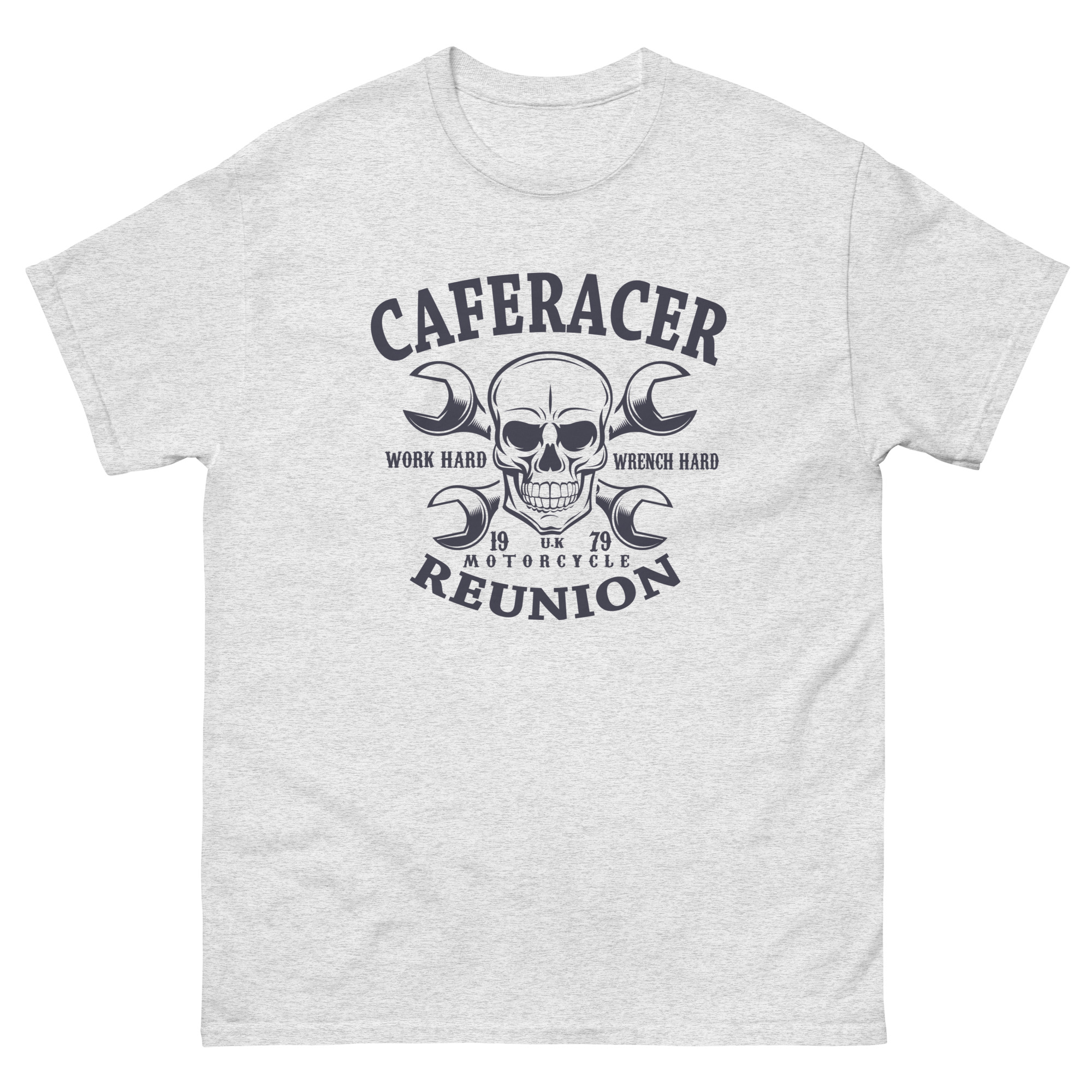 cafe racer reunion skull wrench motorcycle t-shirt gift