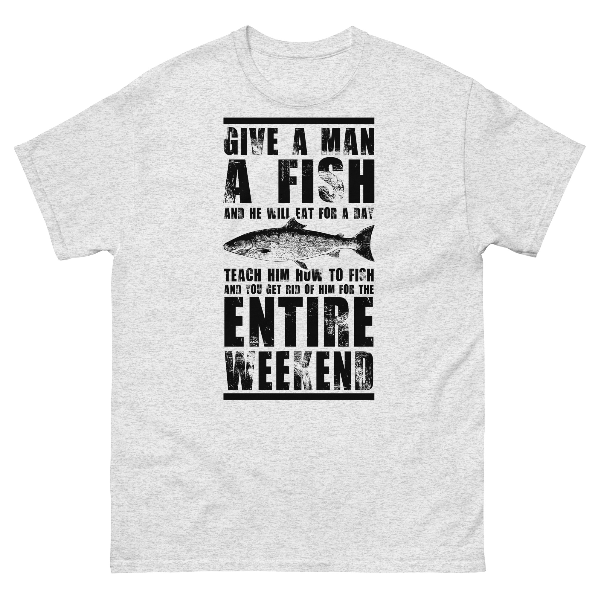 Funny weekend fishing proverb shirt