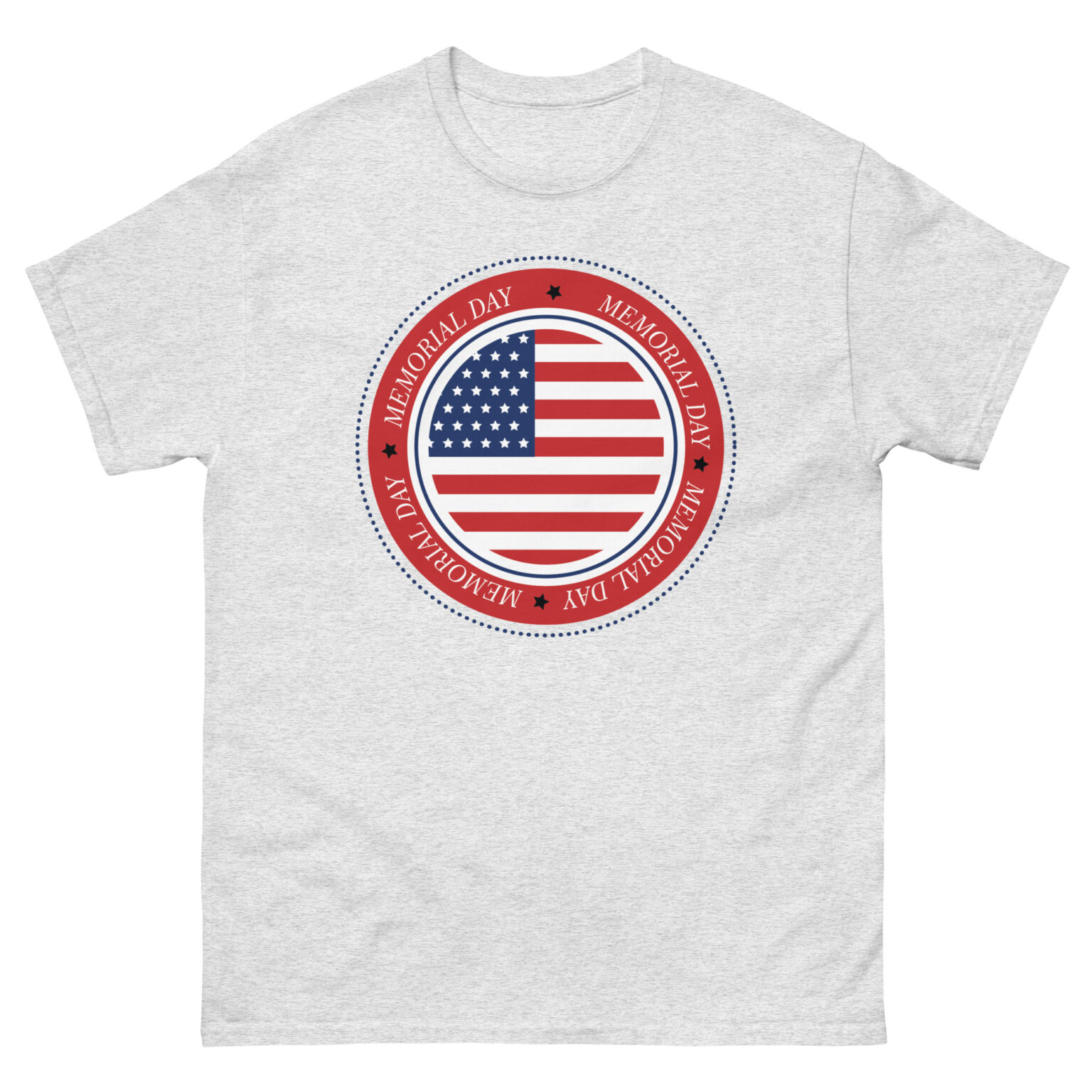 Memorial Day T-shirt with circular American flag design