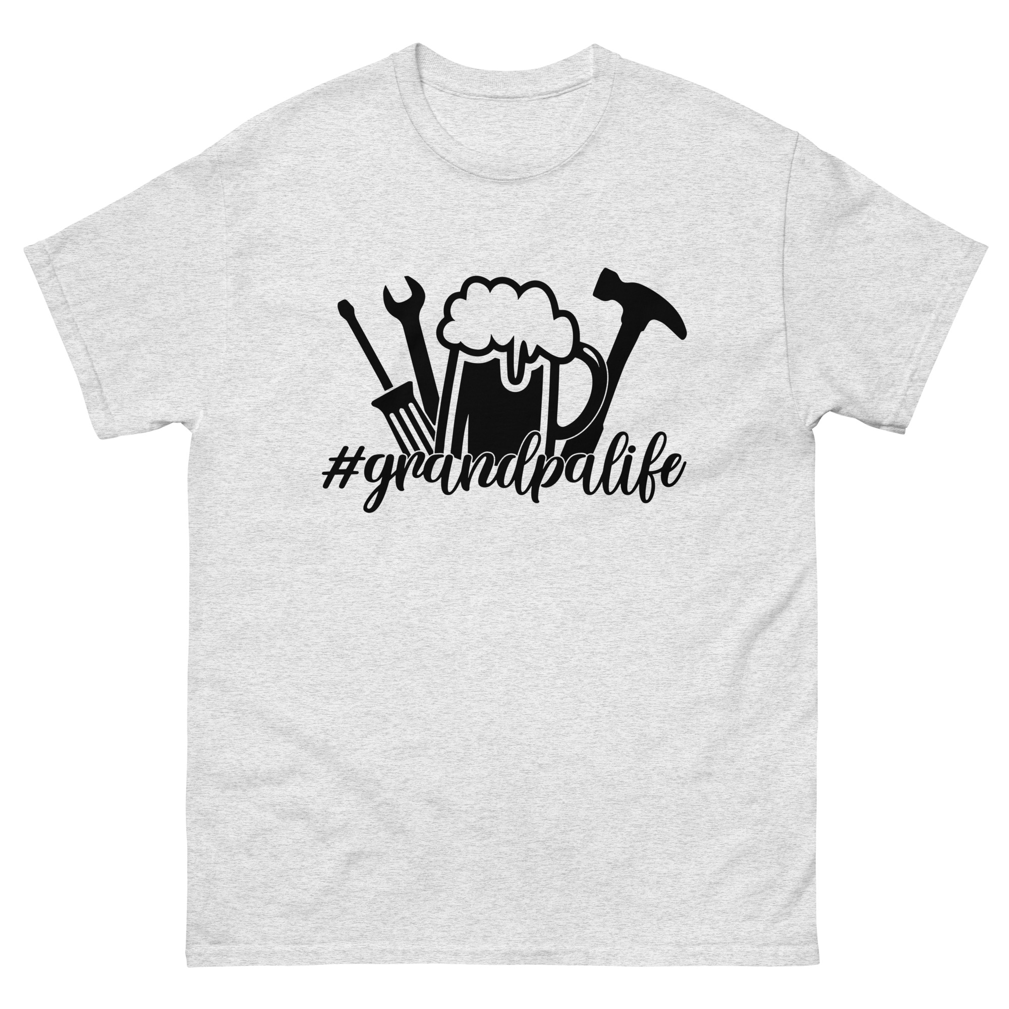funny grandpalife shirt with tools and beer mug
