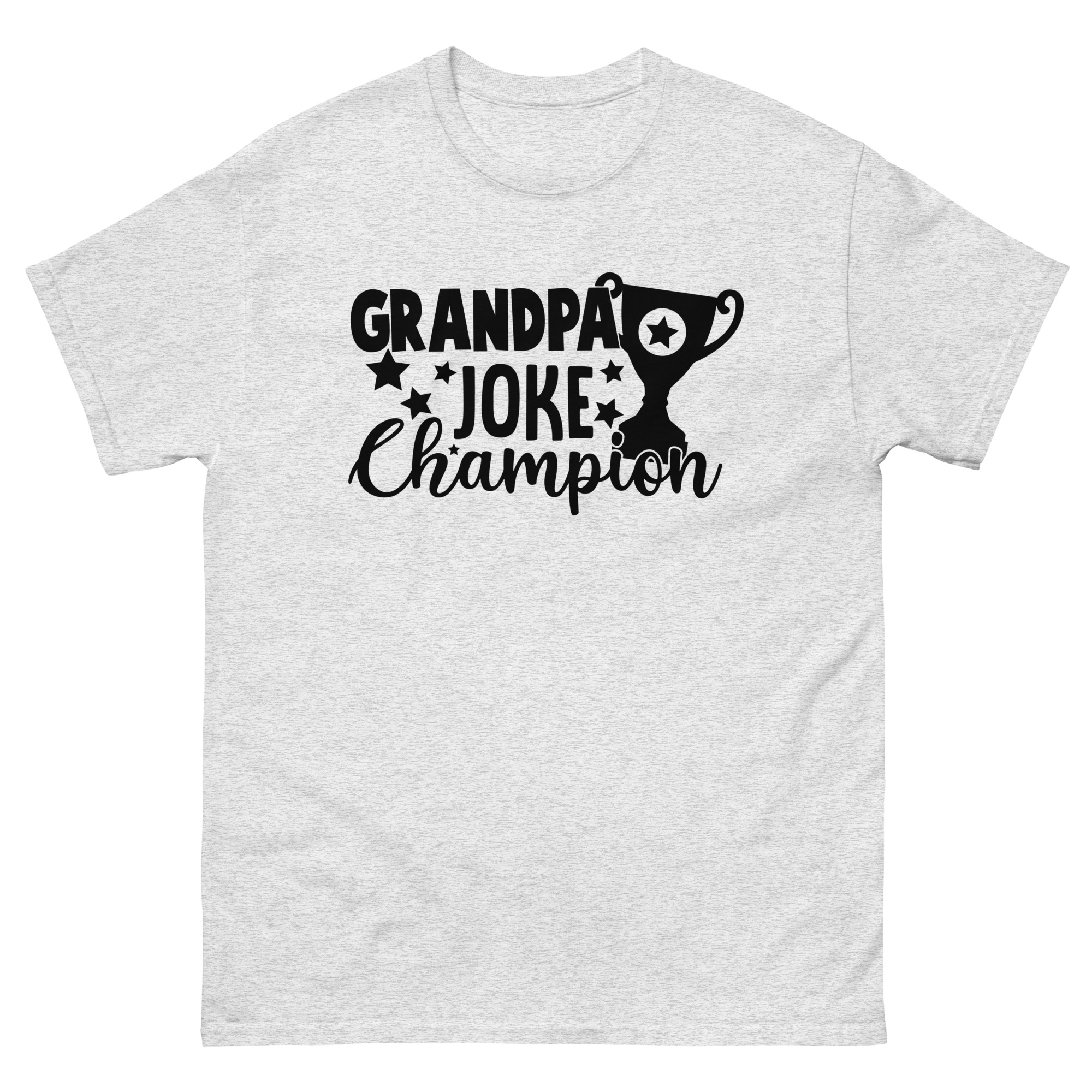 grandpa joke champion t-shirt with trophy icon