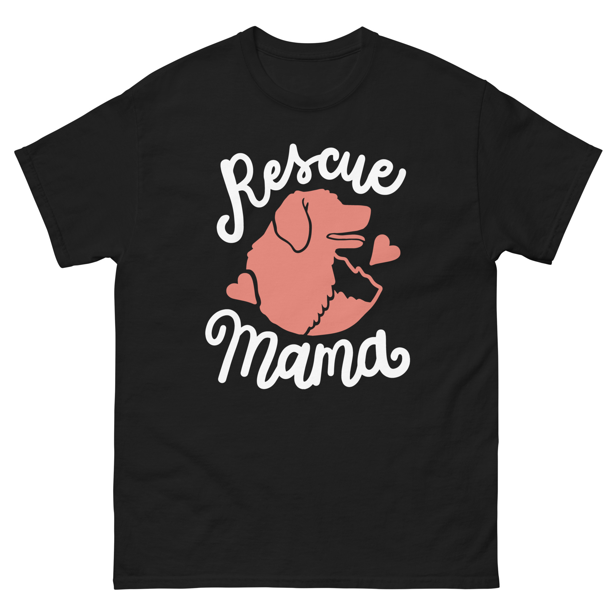 rescue mama black dog t-shirt for women