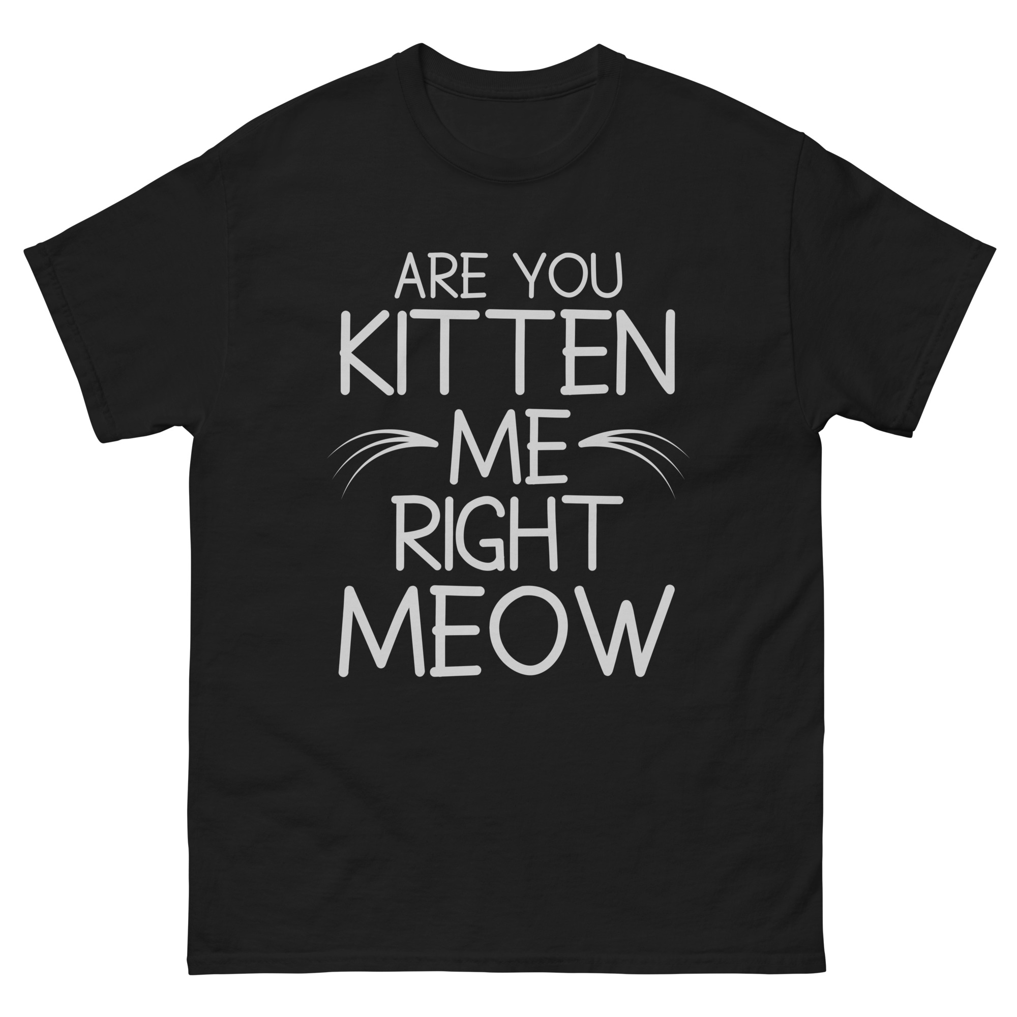 are you kitten me right meow cat t-shirt