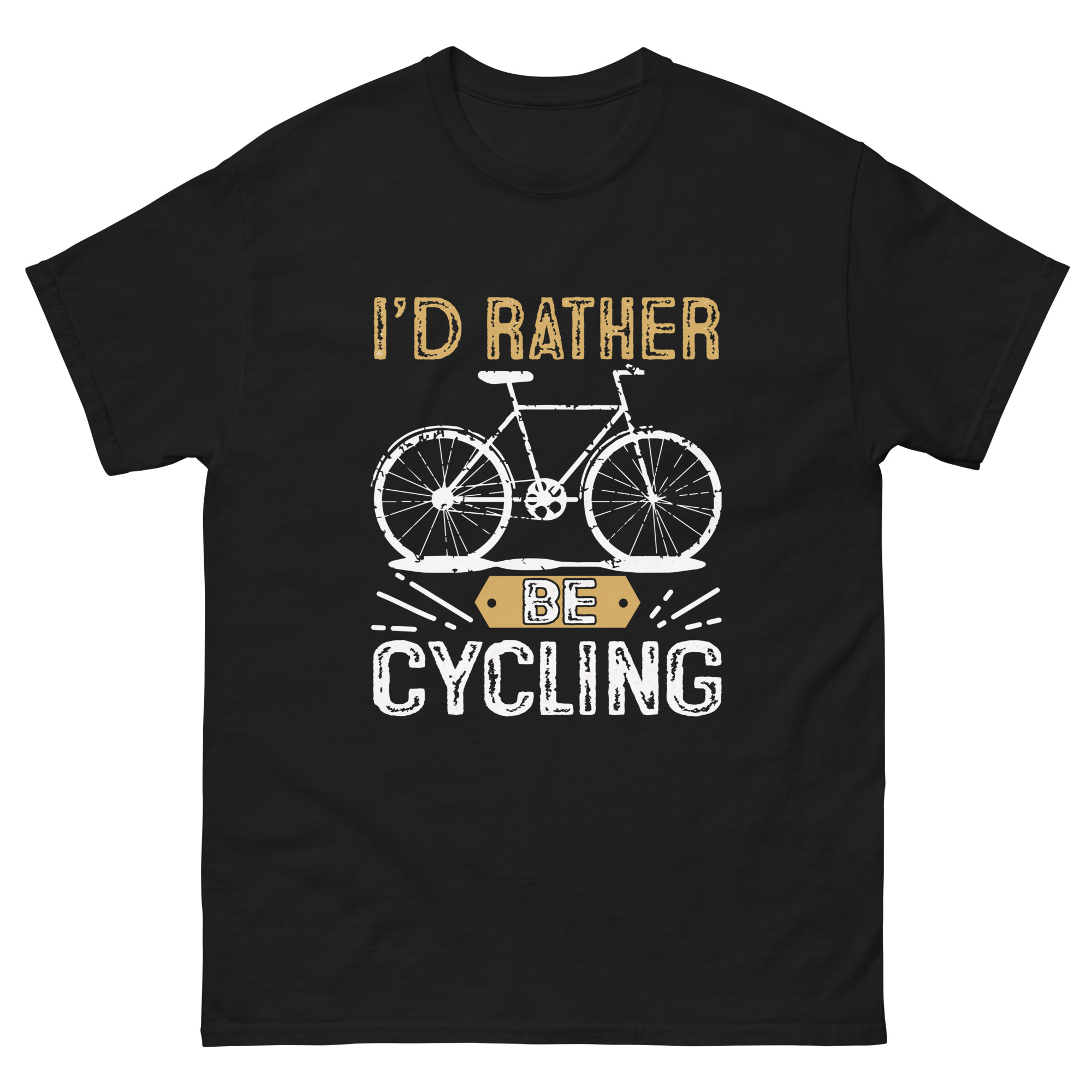 I’d Rather Be Cycling t-shirt with bicycle graphic