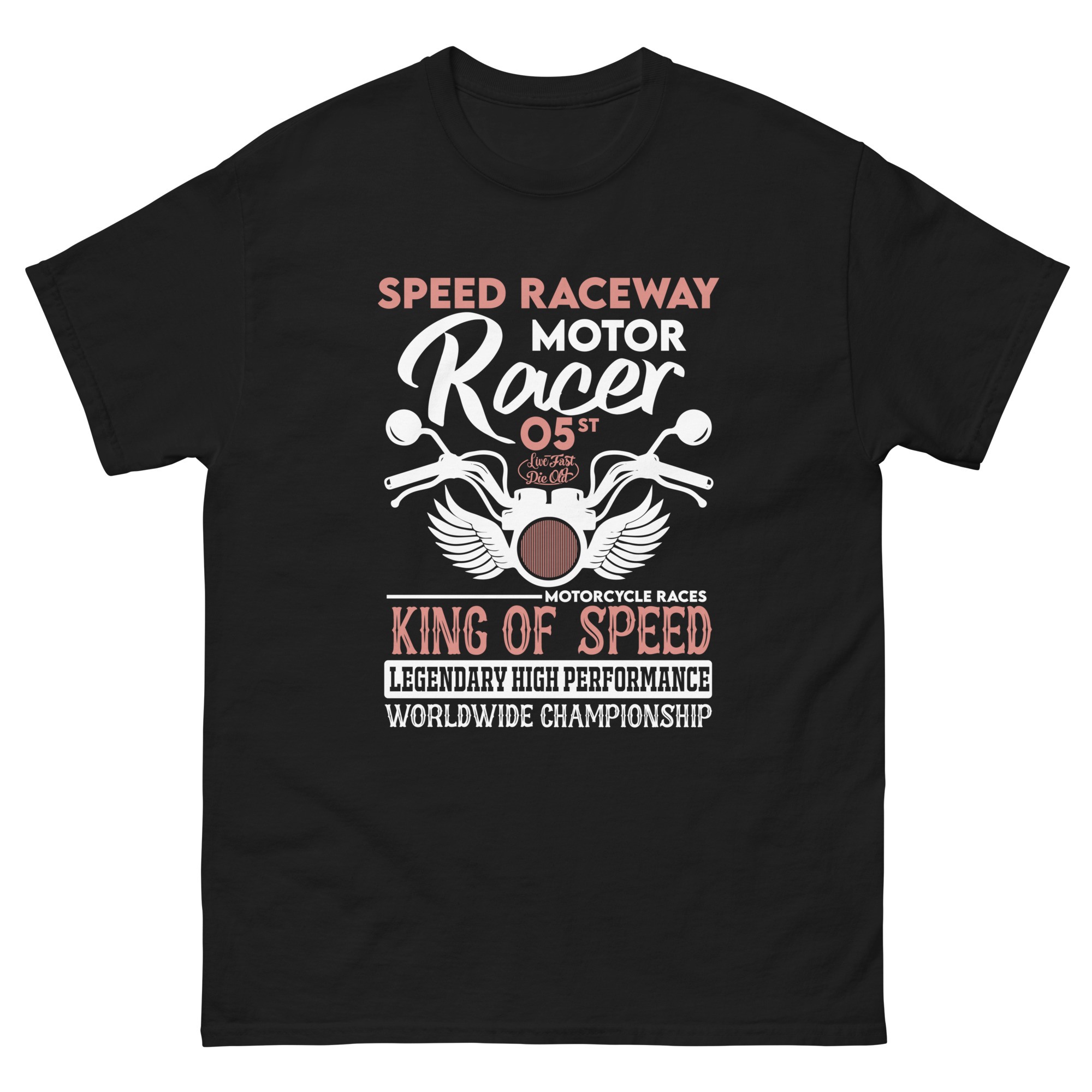 motorcycle racing t shirt king of speed biker design