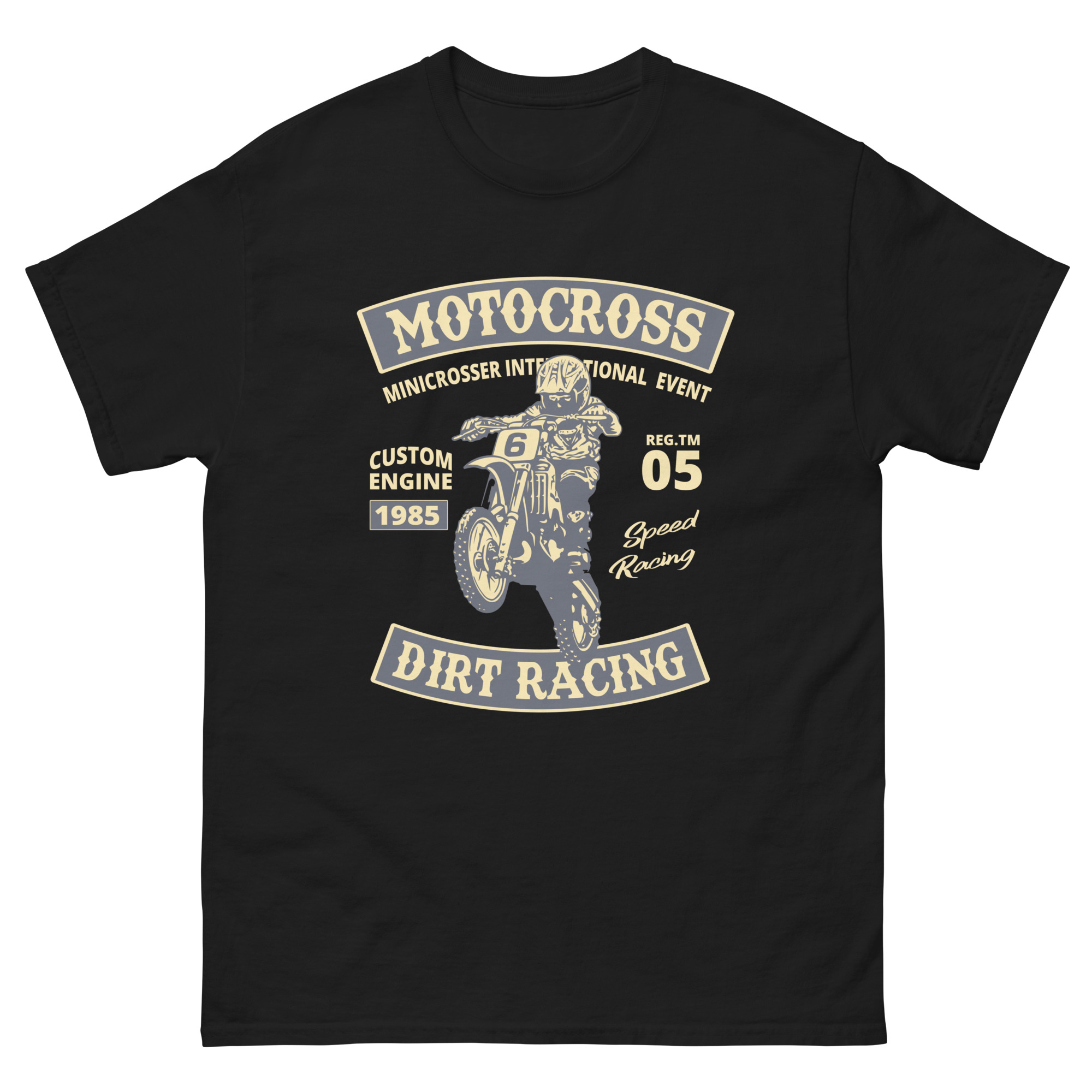 motocross dirt racing 1985 custom engine vintage t shirt