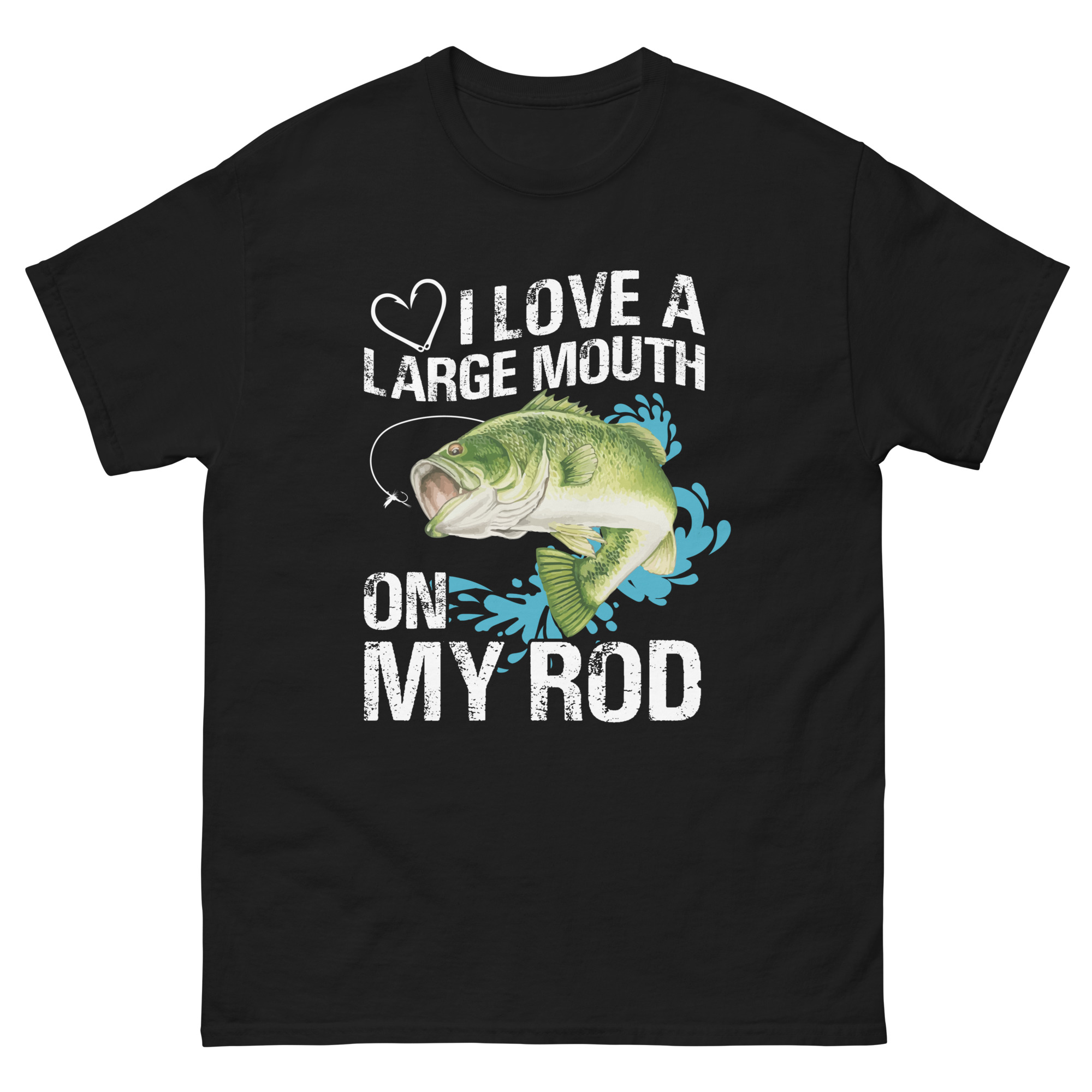 Largemouth bass on my rod shirt