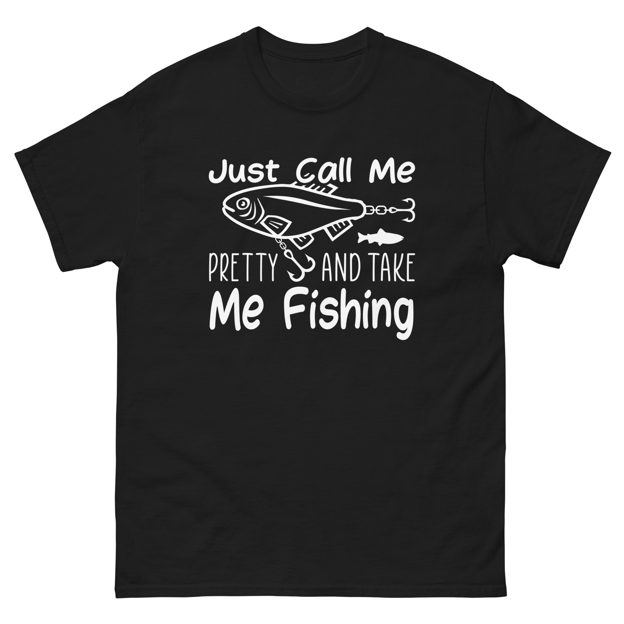 Funny women’s fishing shirt with lure graphic
