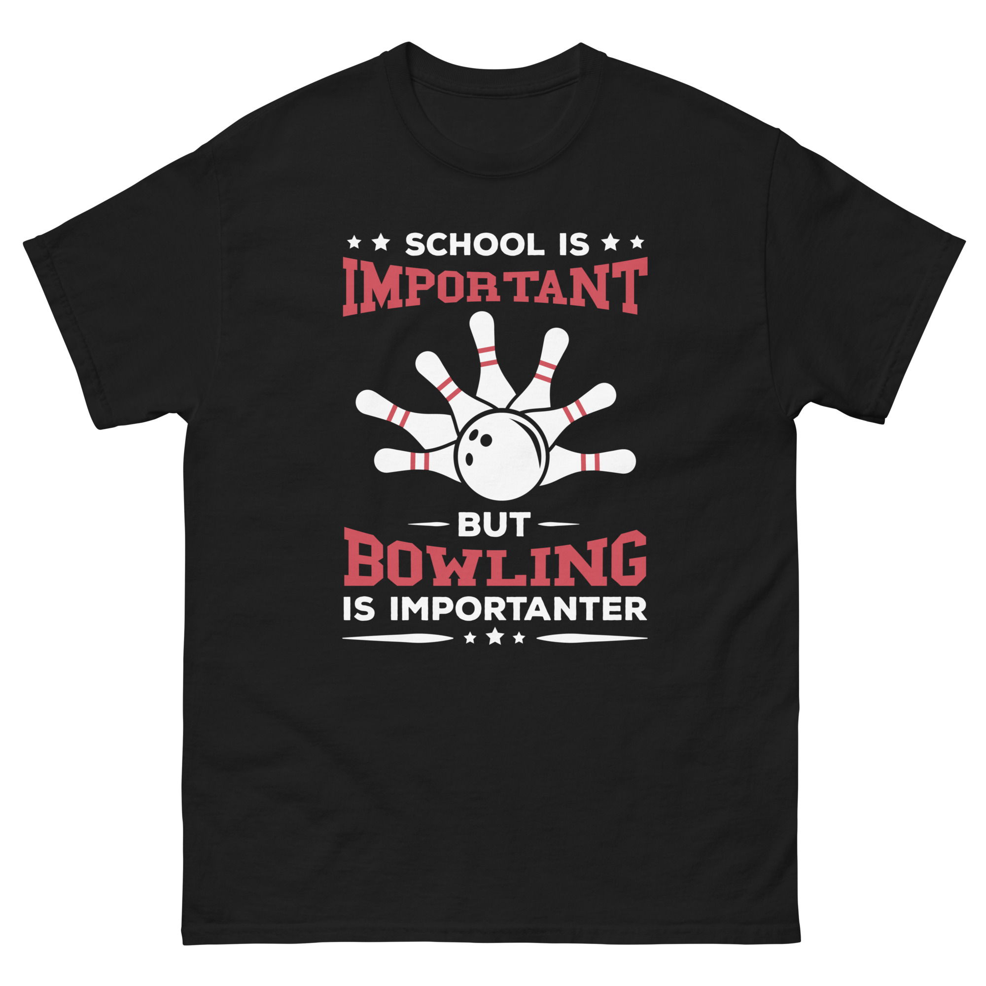 bowling is importanter school joke shirt