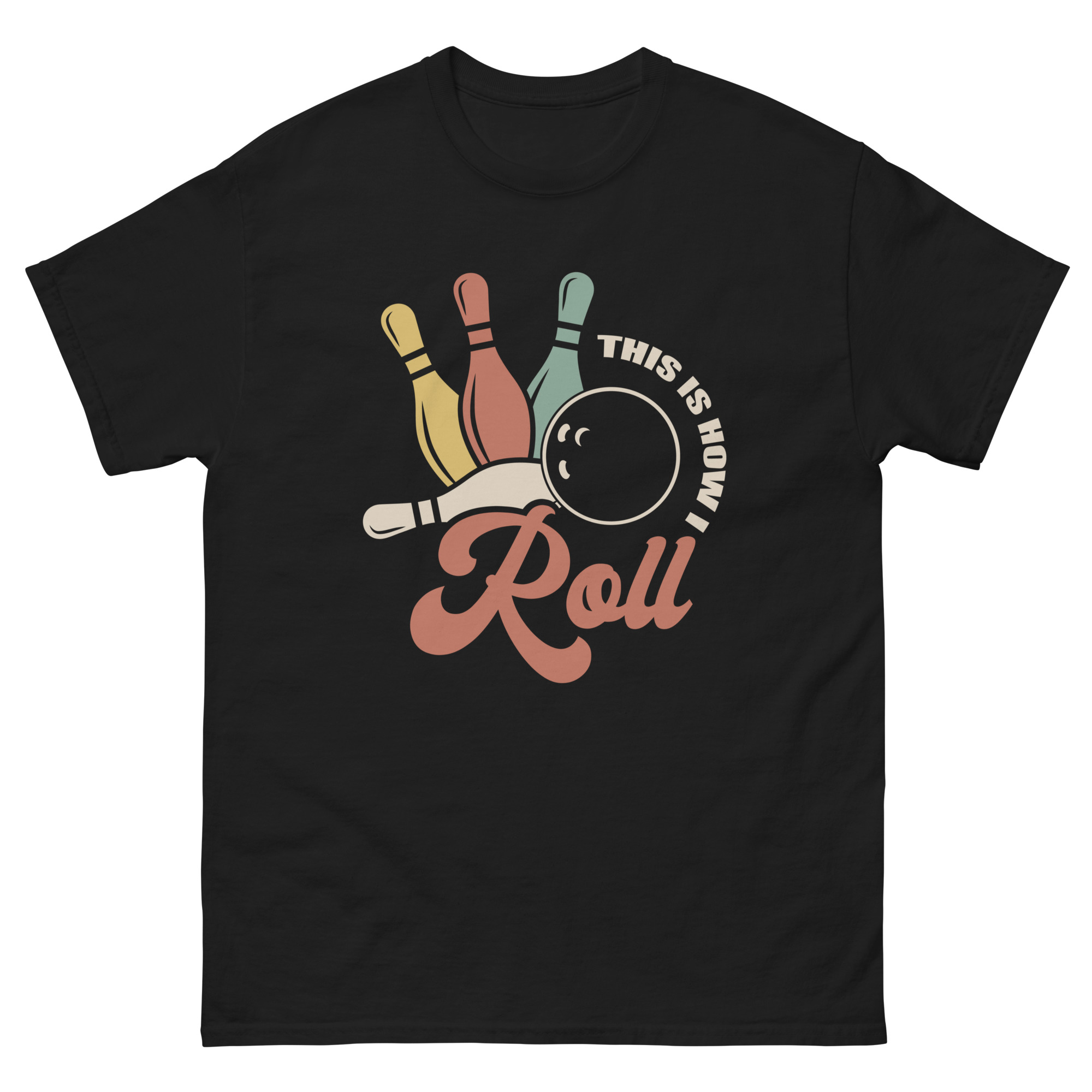 vintage how I roll bowling t-shirt