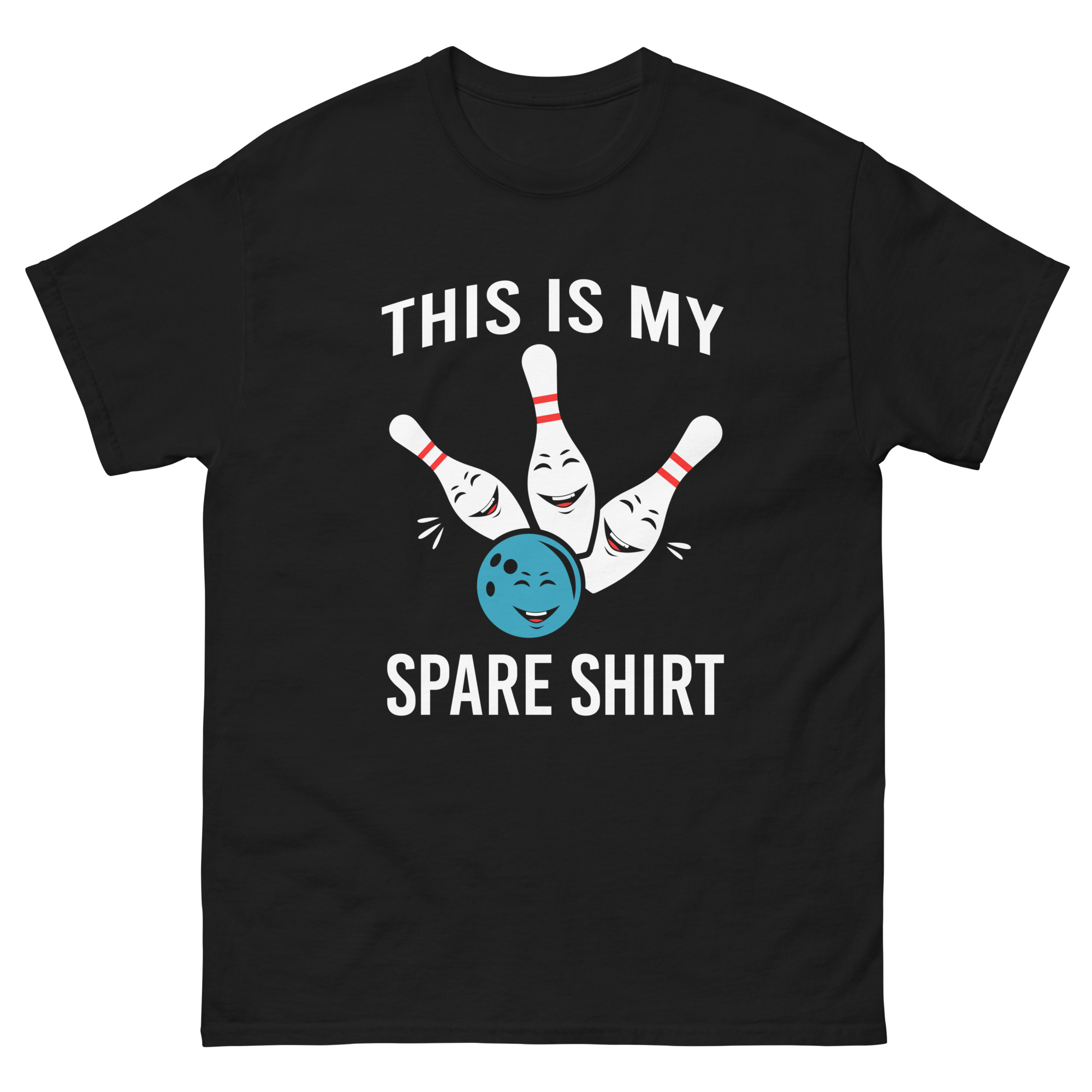 funny bowling pun t-shirt with pins and ball
