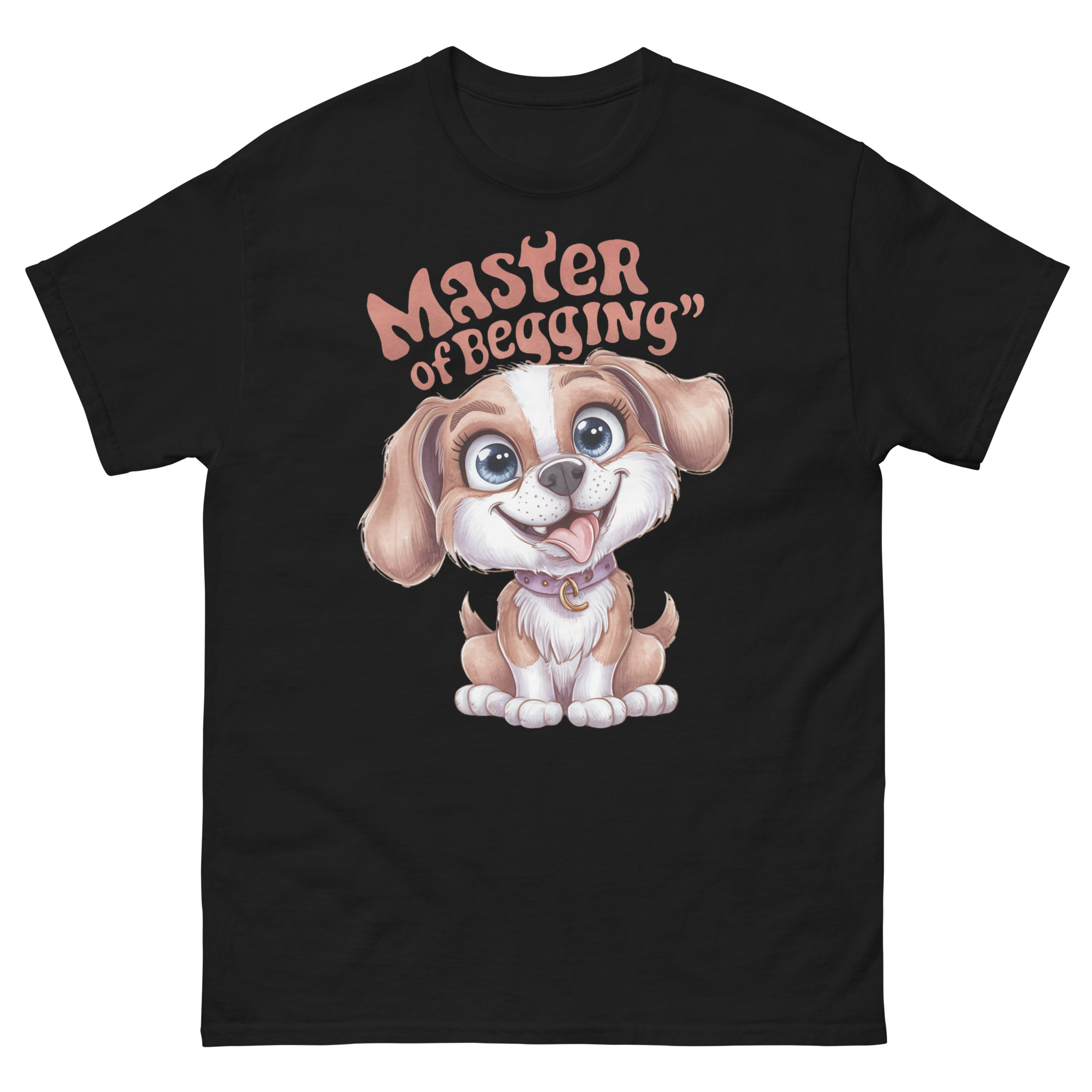 funny dog t-shirt with cartoon puppy
