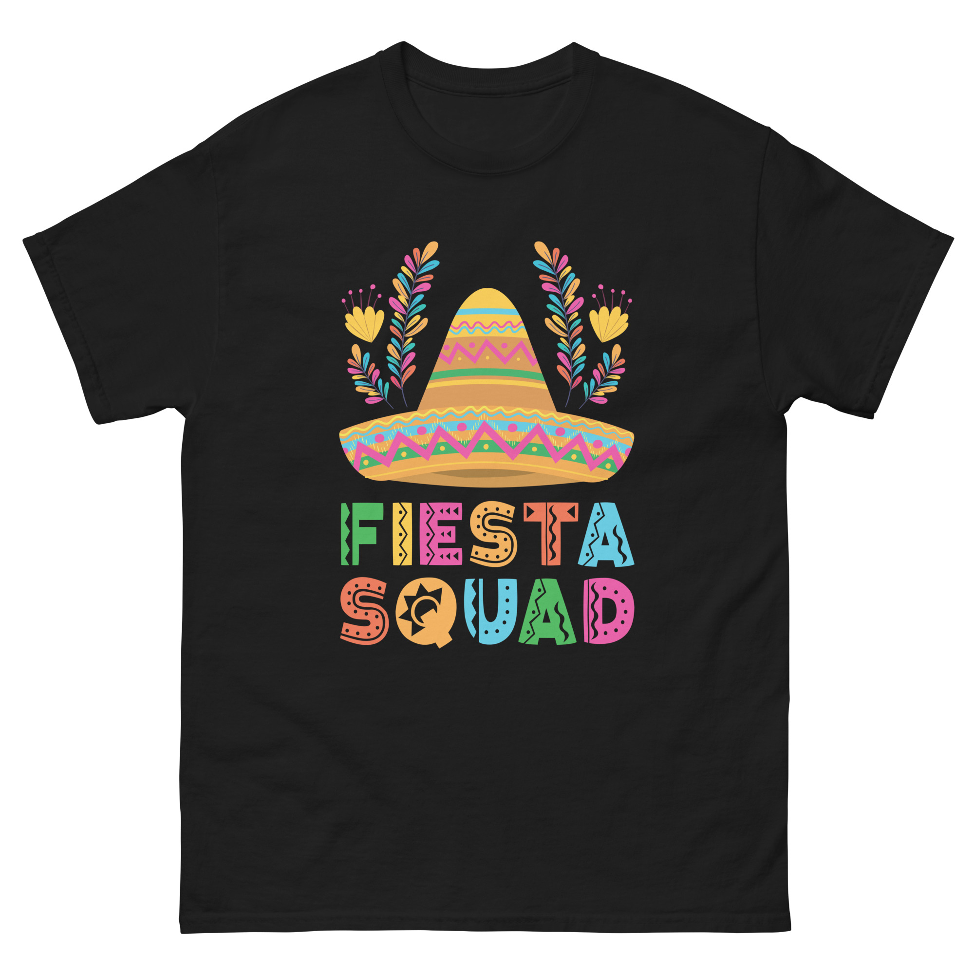 Fiesta Squad group shirt with sombrero