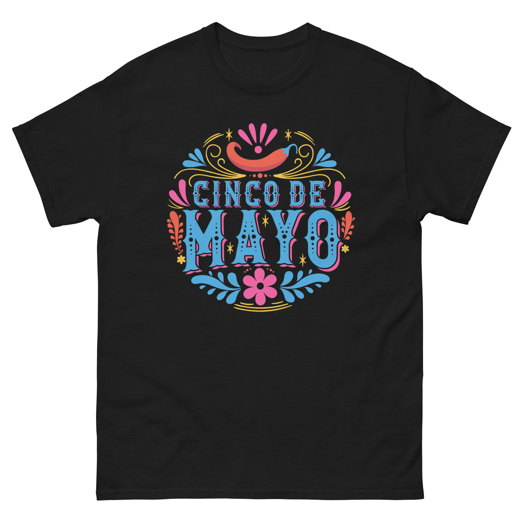 Classic Cinco de Mayo shirt with floral emblem