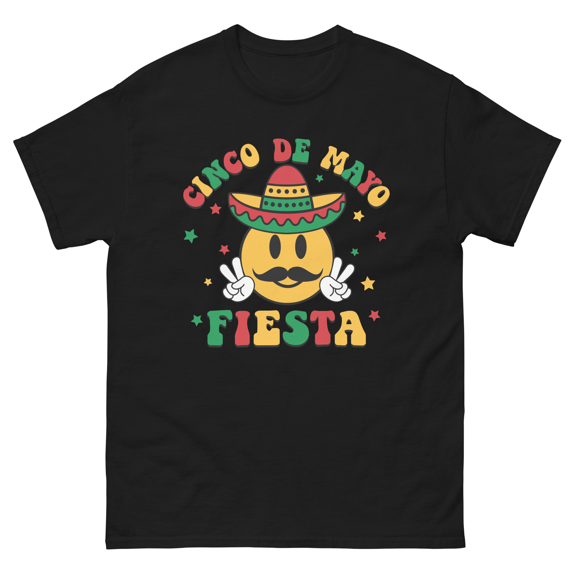Cinco de Mayo fiesta shirt with emoji face