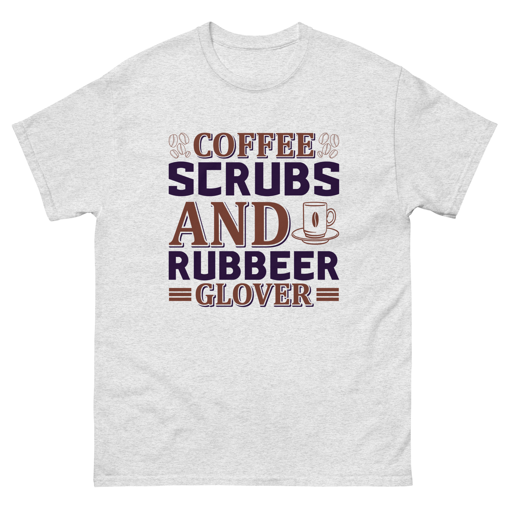 Black shirt with quote Coffee Scrubs and Rubber Gloves – funny nurse tee for medical workers who love coffee
