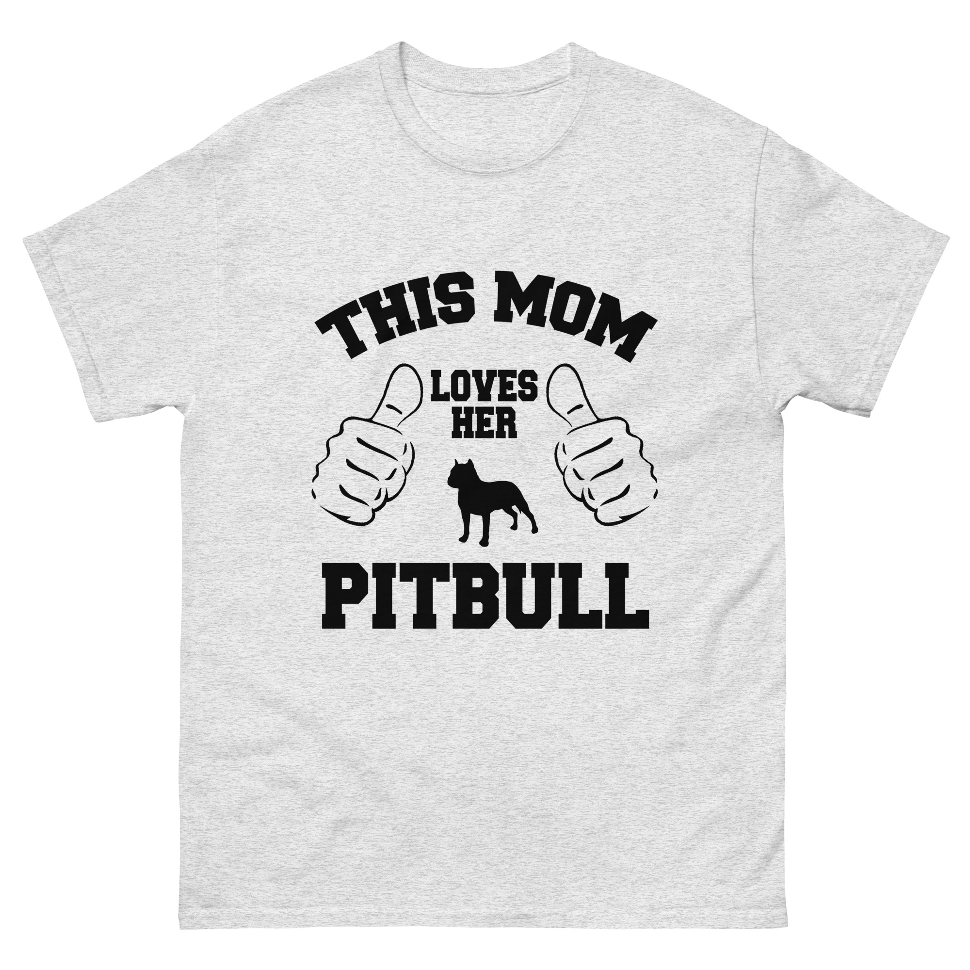 pitbull mom shirt with dog silhouett