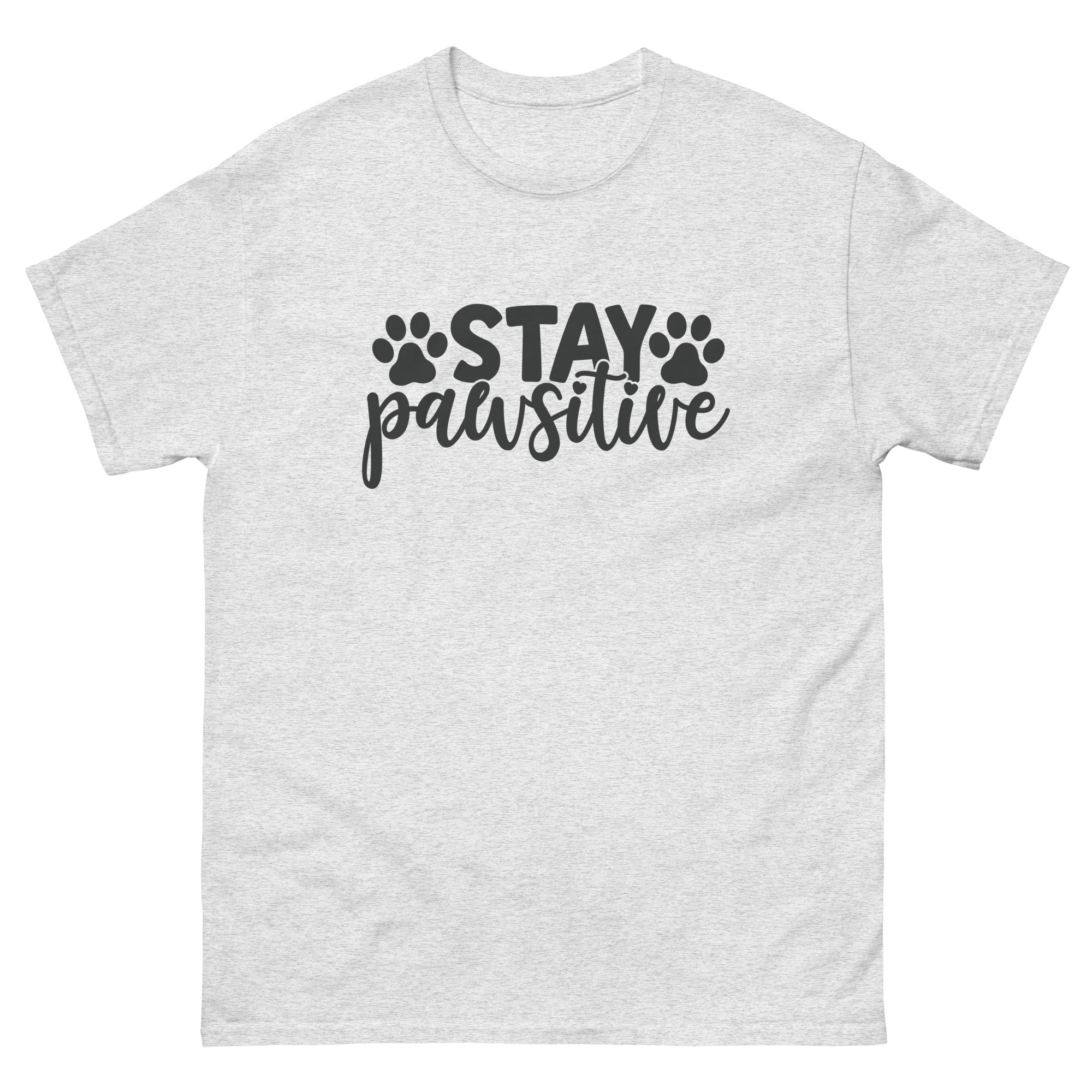 stay pawsitive paw print shirt