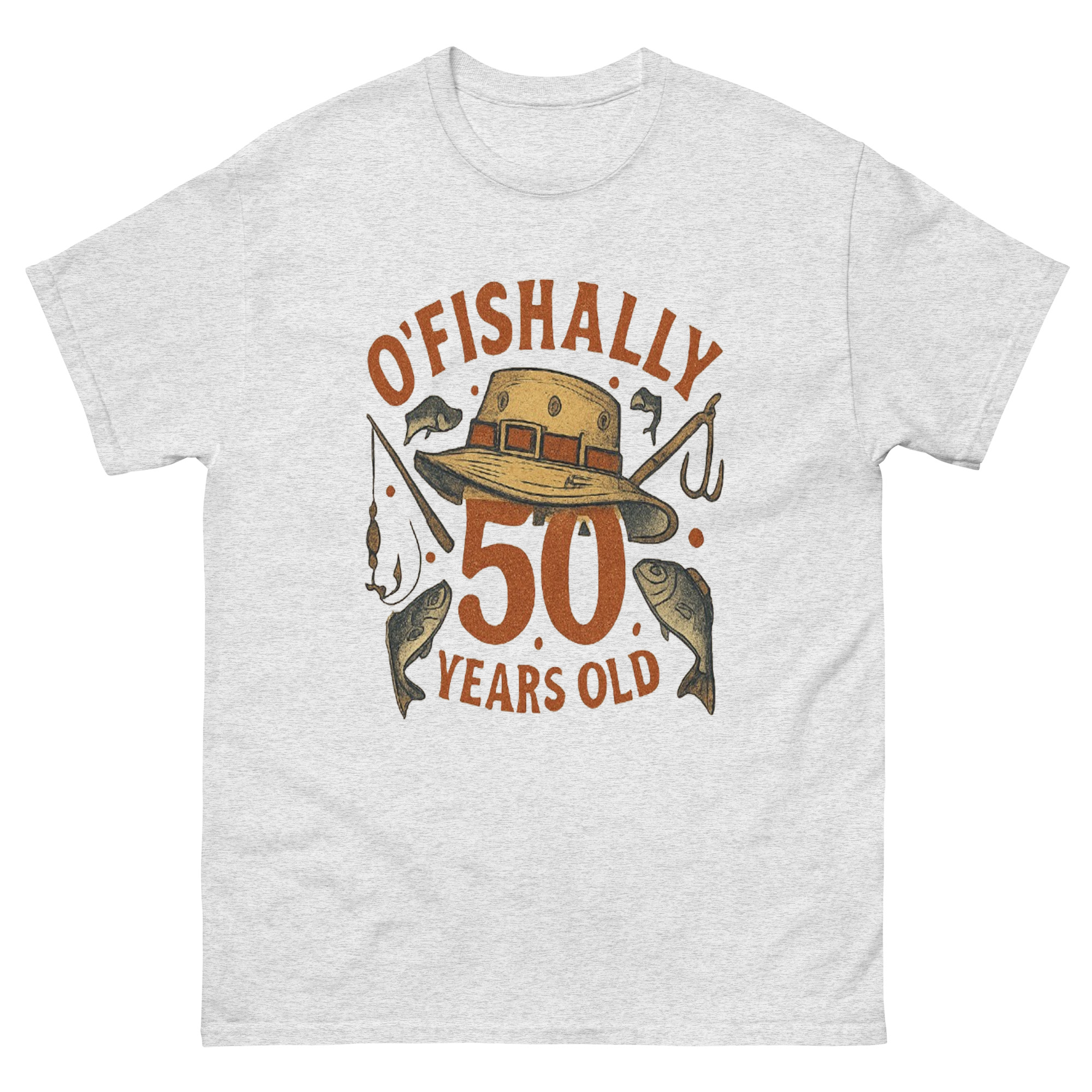 o’fishally 50 fishing birthday shirt