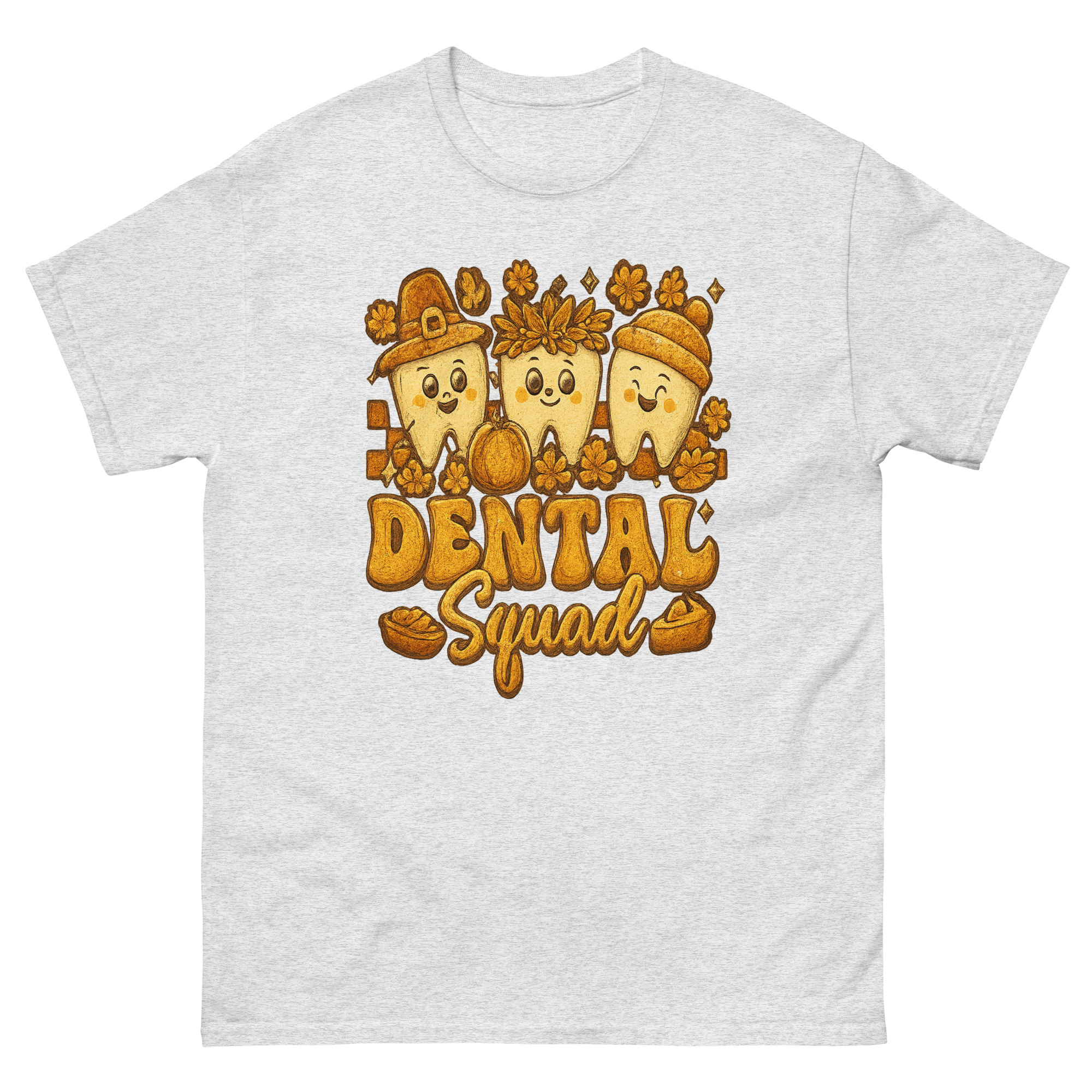 Dental Squad Thanksgiving T-Shirt with cartoon teeth