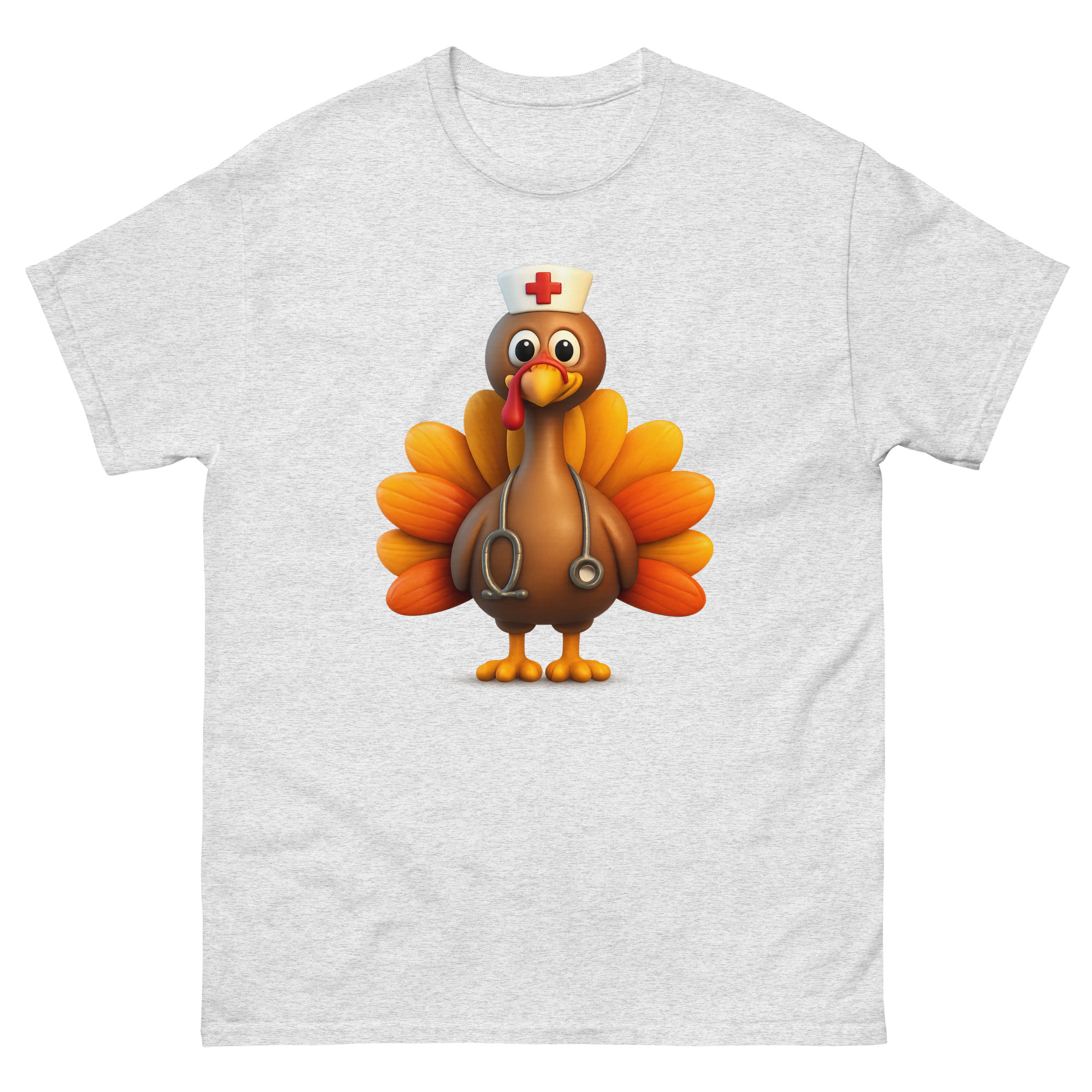 Cartoon Funny Thanksgiving Nurse T-Shirt for doctors and nurses