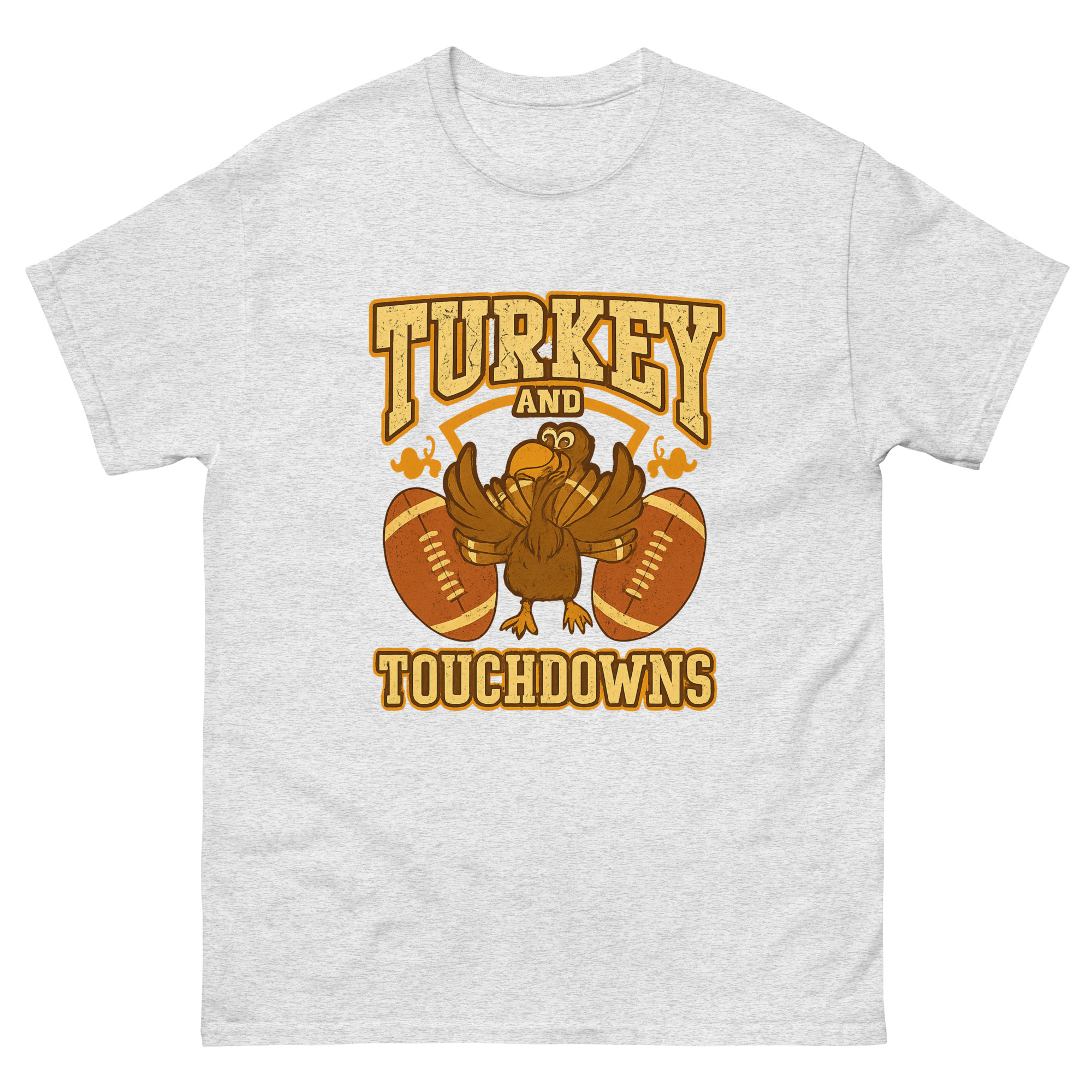 Turkey and Touchdowns Thanksgiving football shirt
