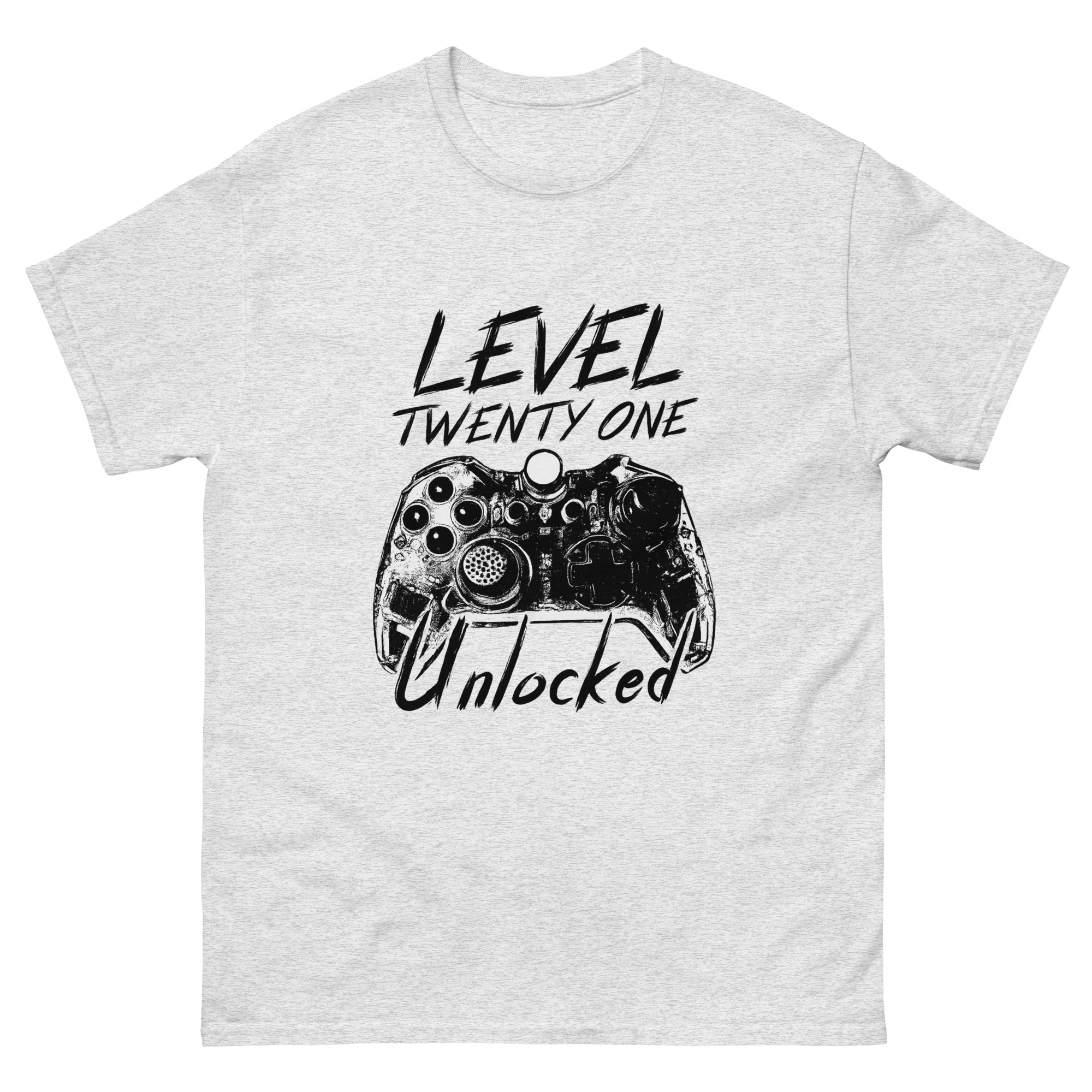 Level 21 unlocked 21st birthday gamer t shirt