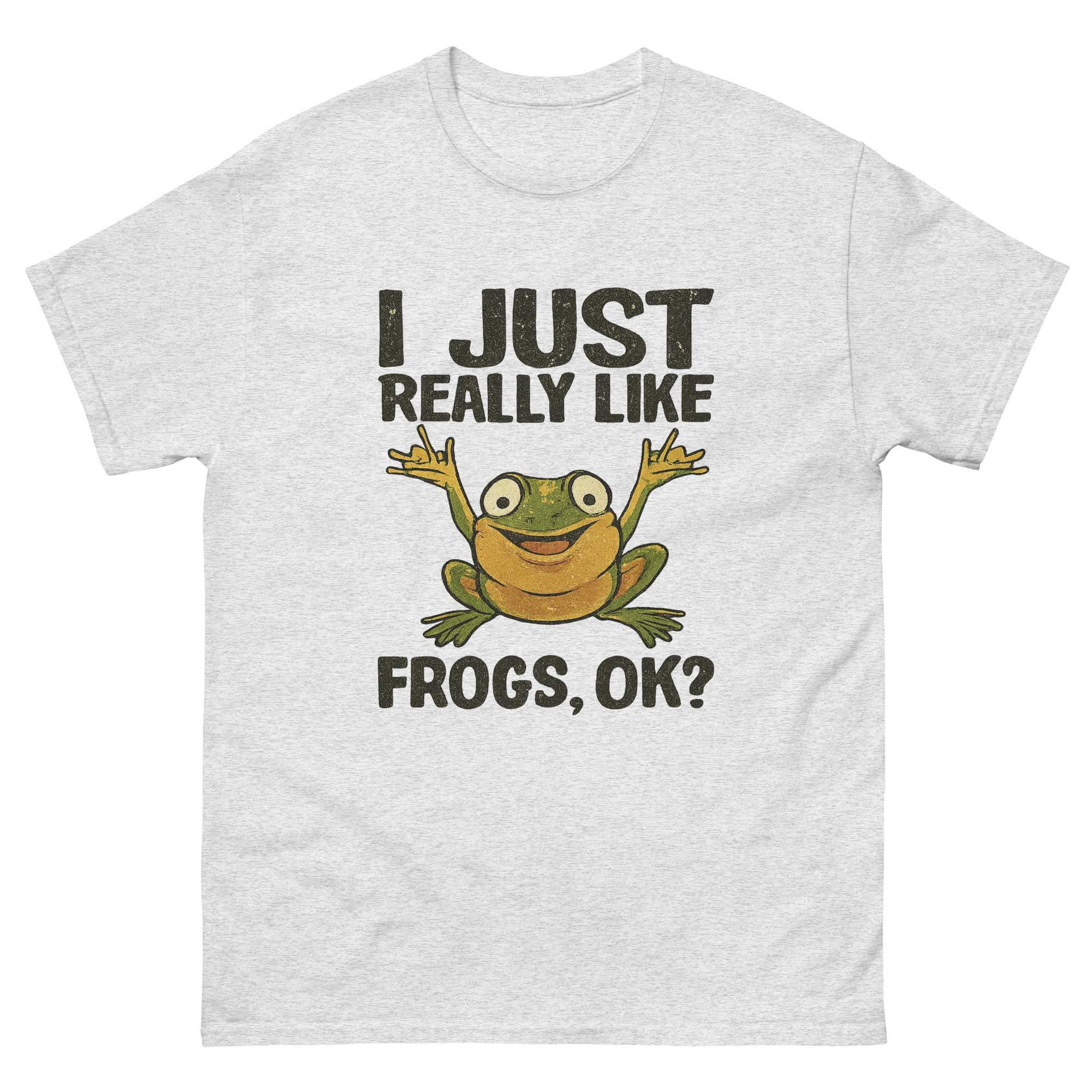 Funny frog lover t shirt with cartoon frog graphic