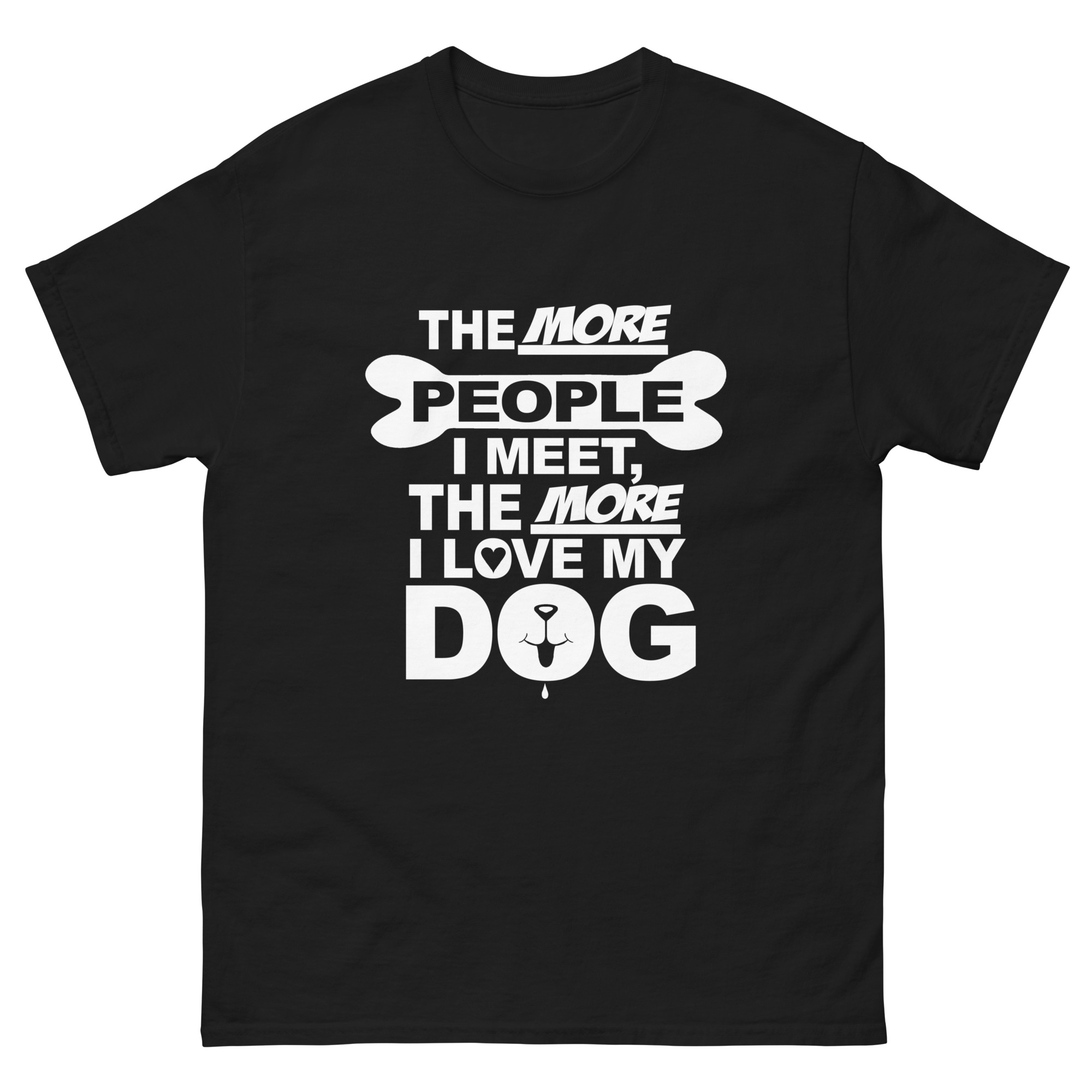 funny quote dog lover black t-shirt