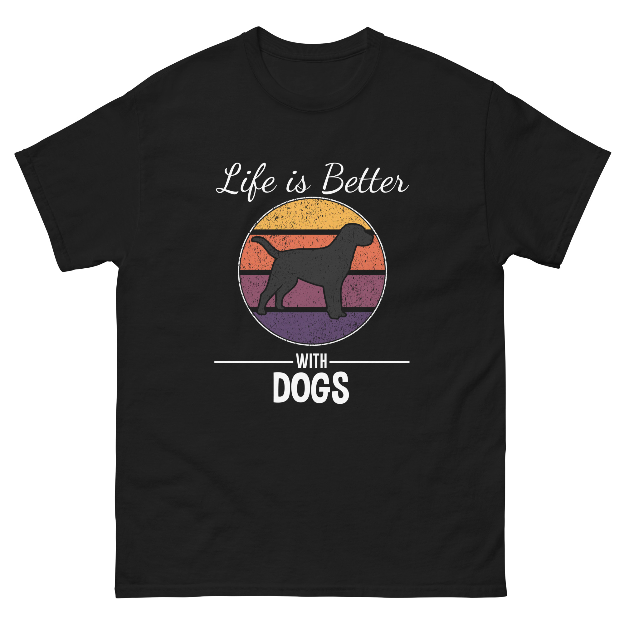 Life is Better With Dogs Shirt – Retro Dog Lover Gift Tee