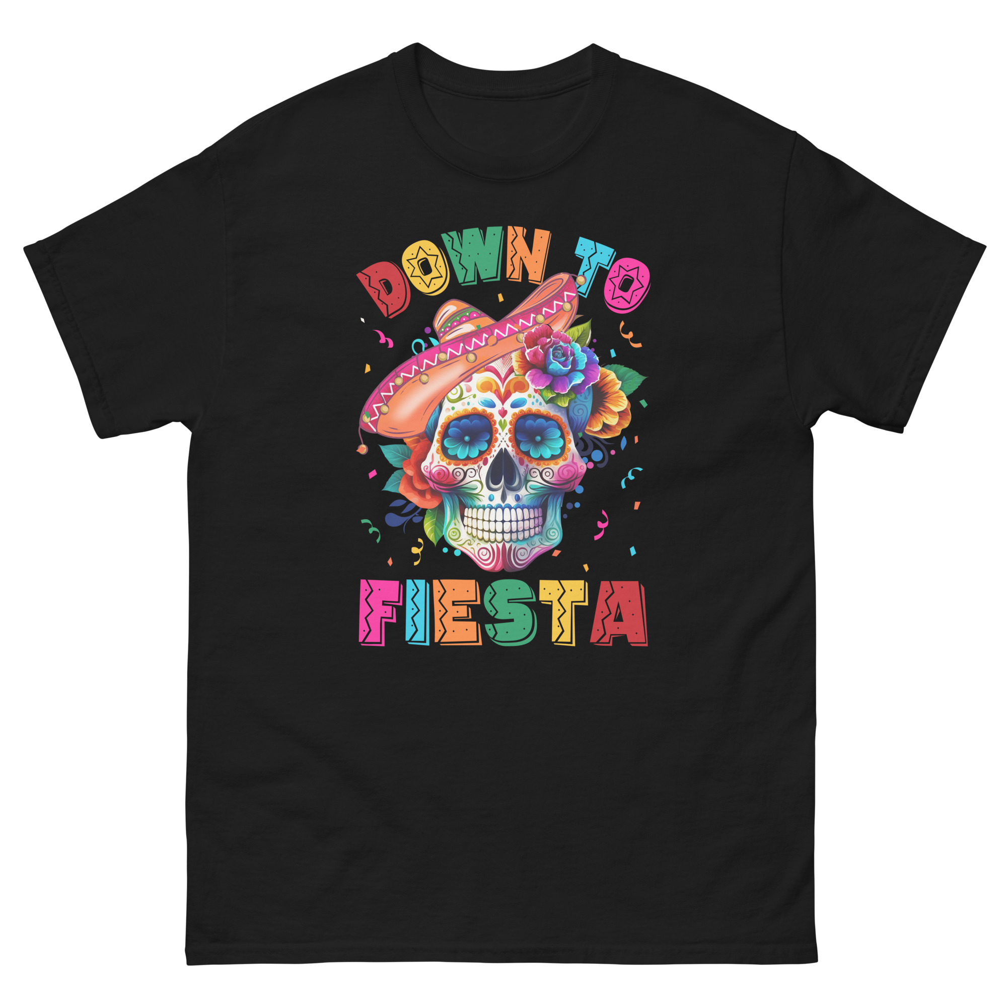 fiesta skeleton sombrero tee
