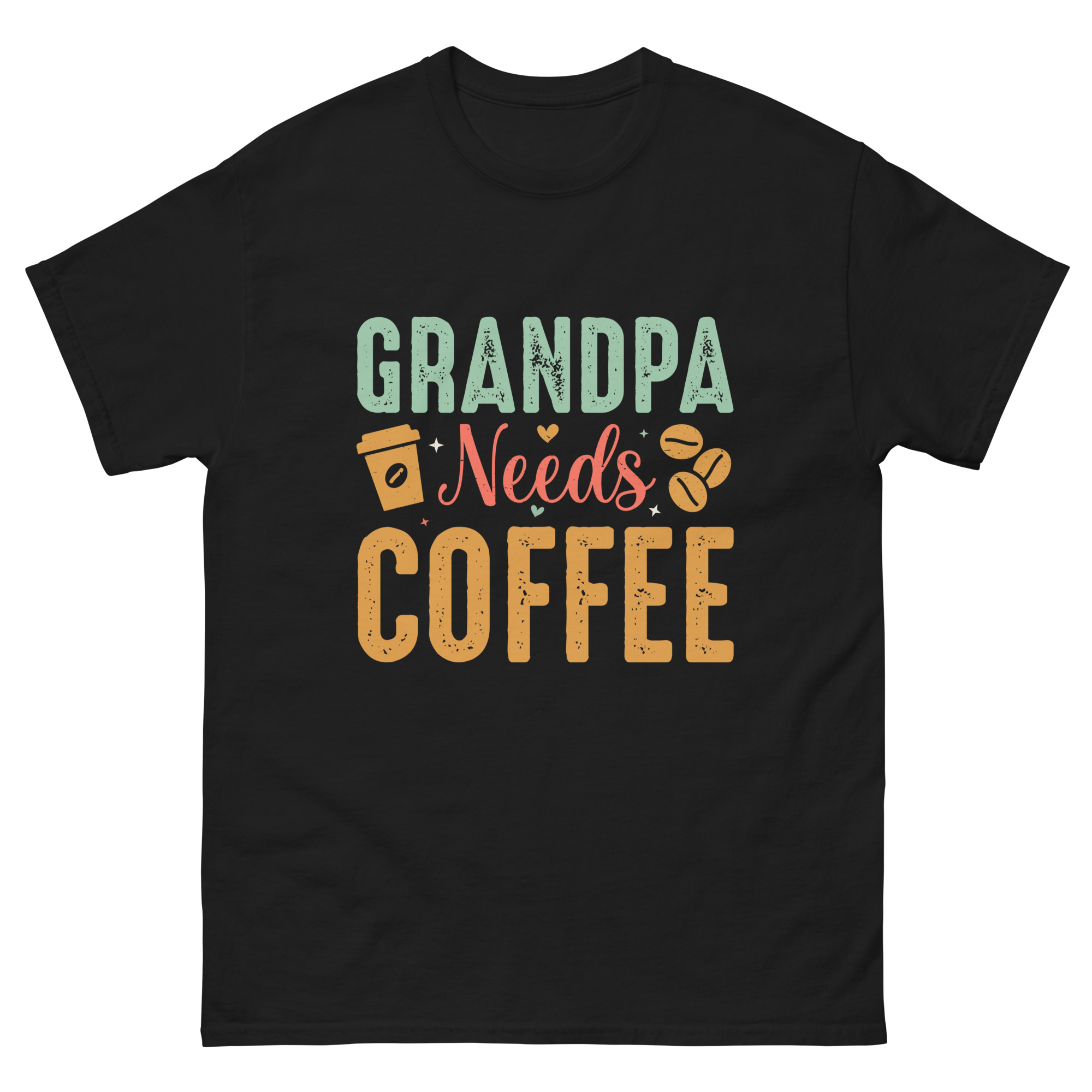 grandpa needs coffee t shirt