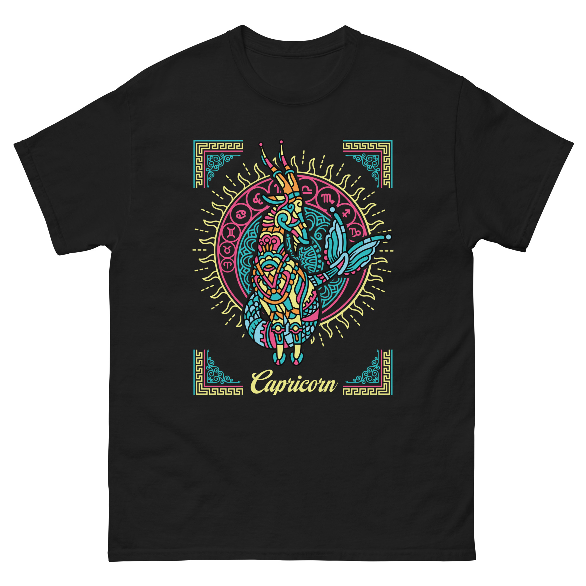 Capricorn zodiac astrology t-shirt sea-goat design