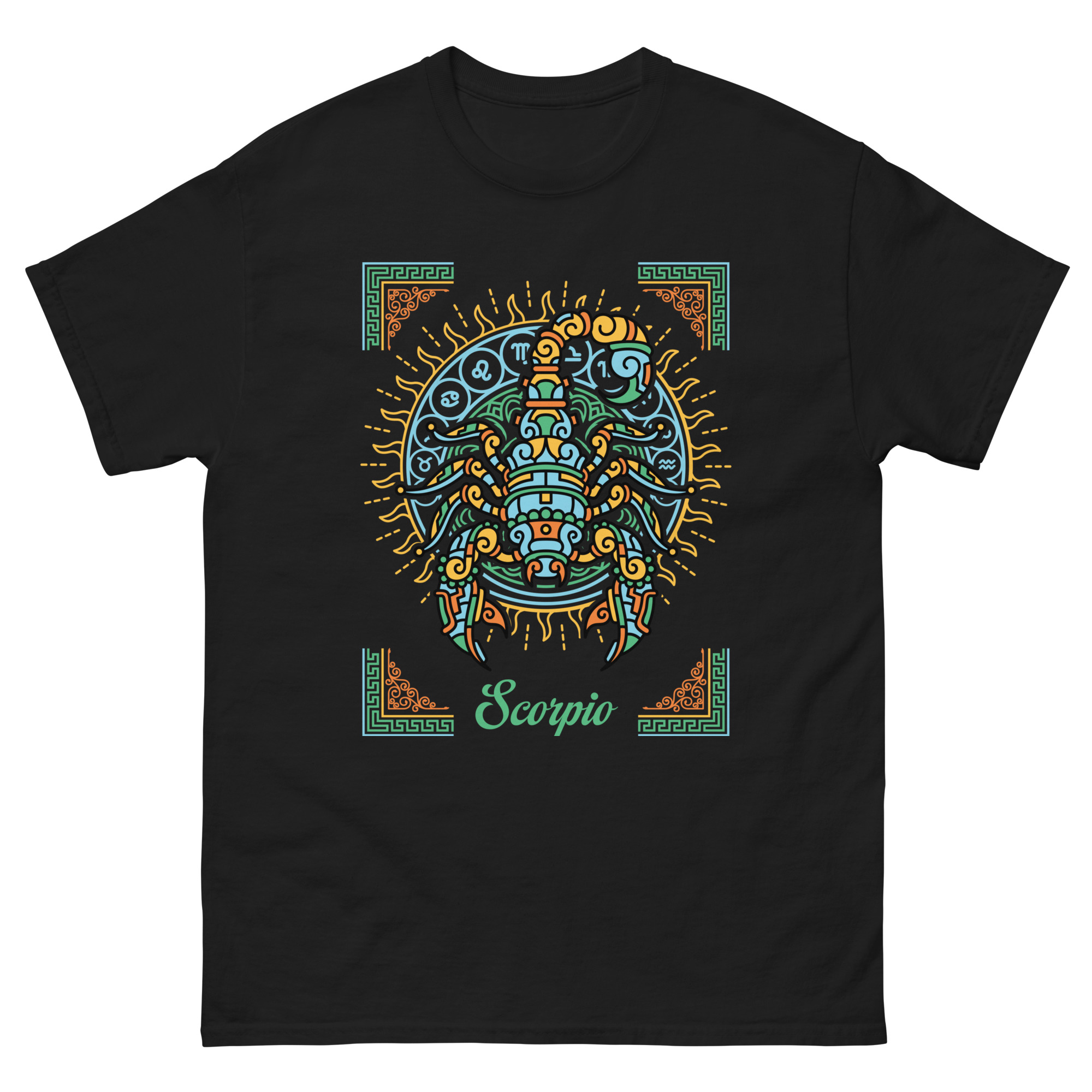 Scorpio zodiac t-shirt tribal scorpion astrology design