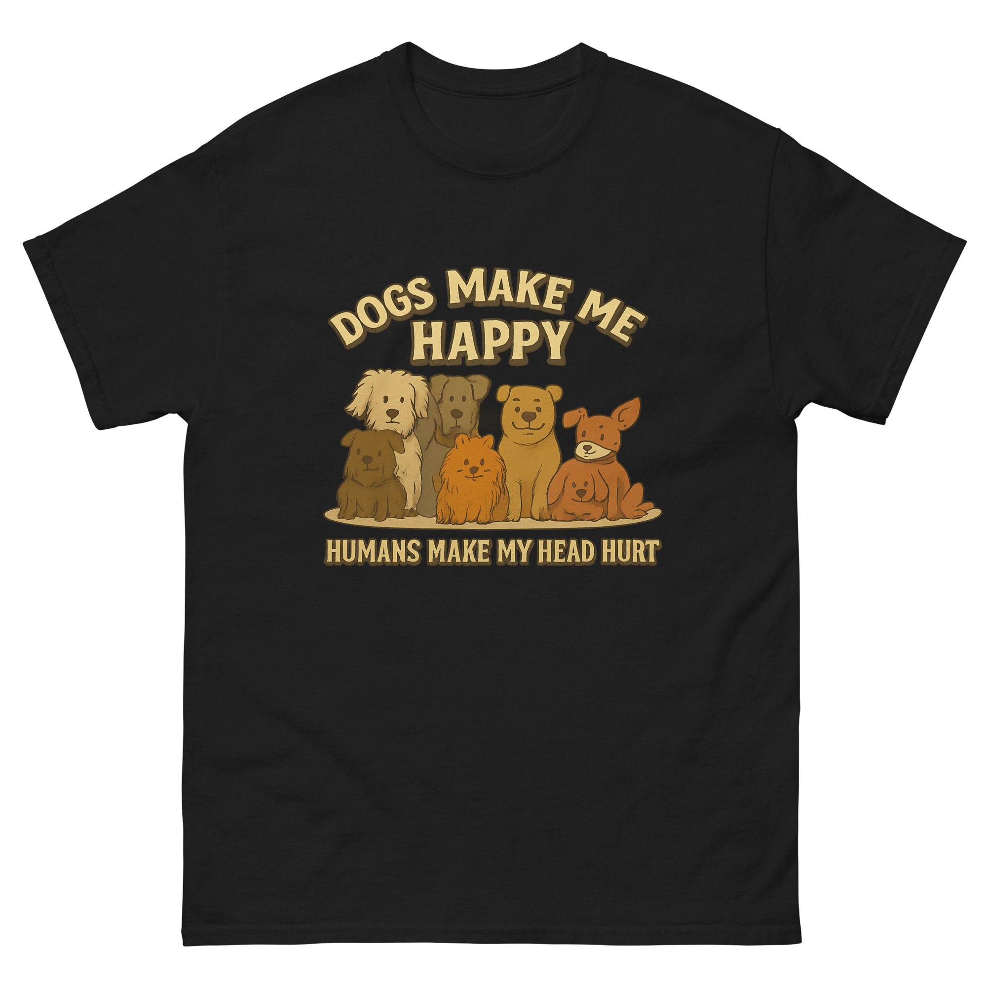 Funny Dogs Make Me Happy shirt for dog lovers