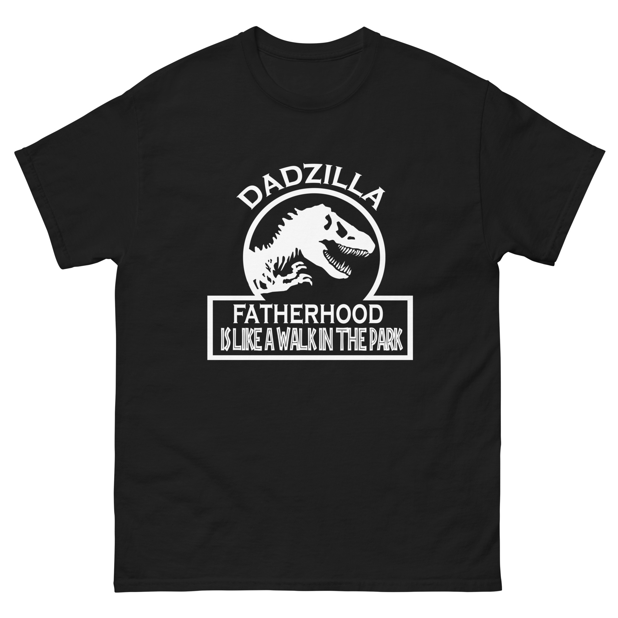 dadzilla funny dinosaur fatherhood t shirt
