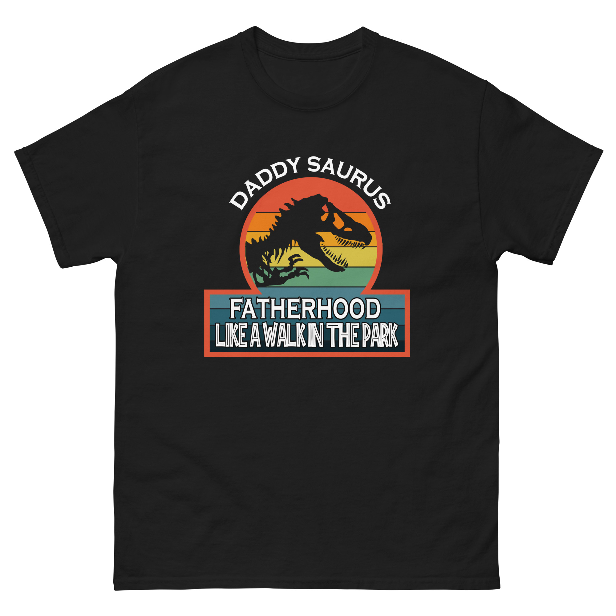 Daddysaurus funny dinosaur dad t shirt