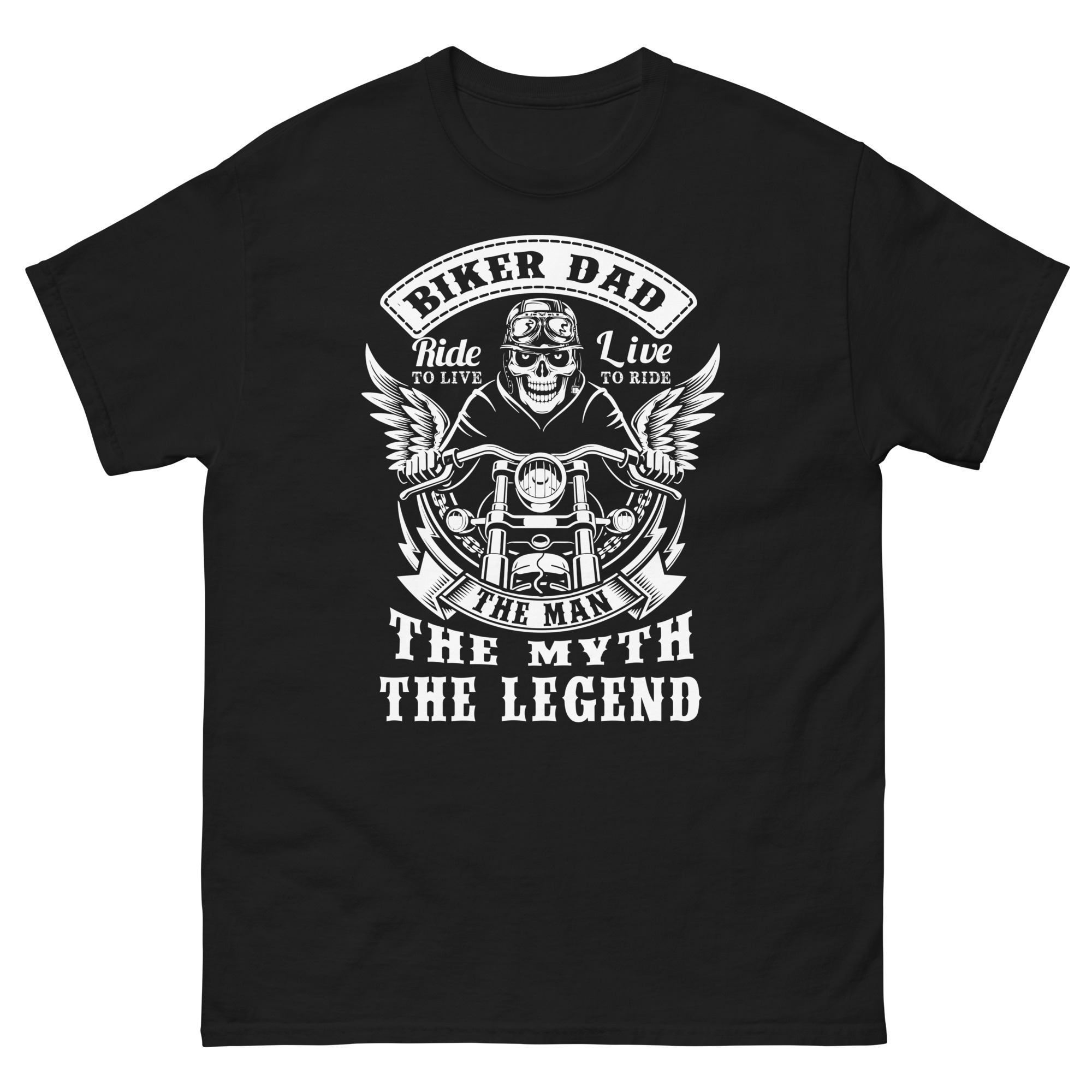 biker dad ride to live t-shirt