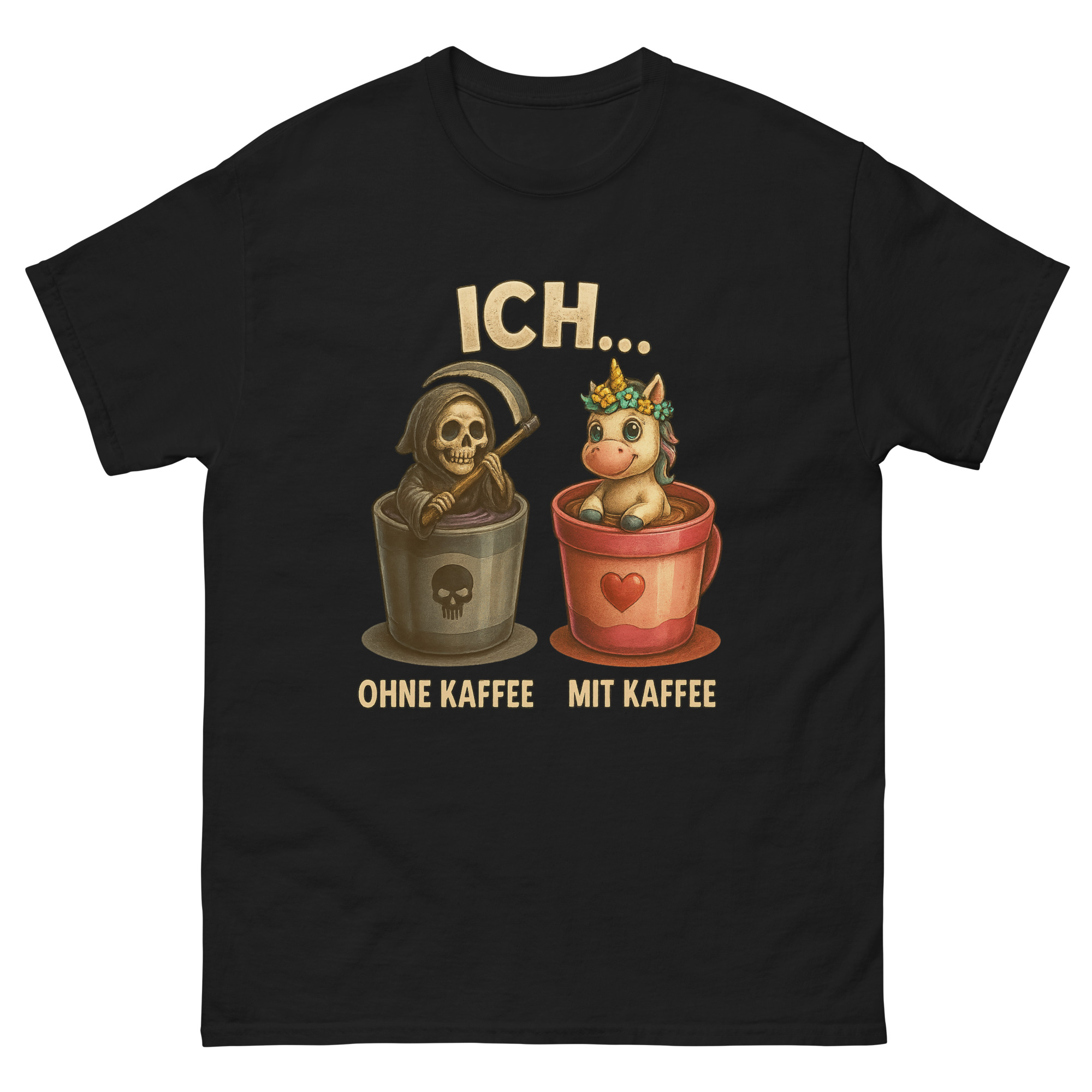 ich ohne kaffee mit kaffee t-shirt