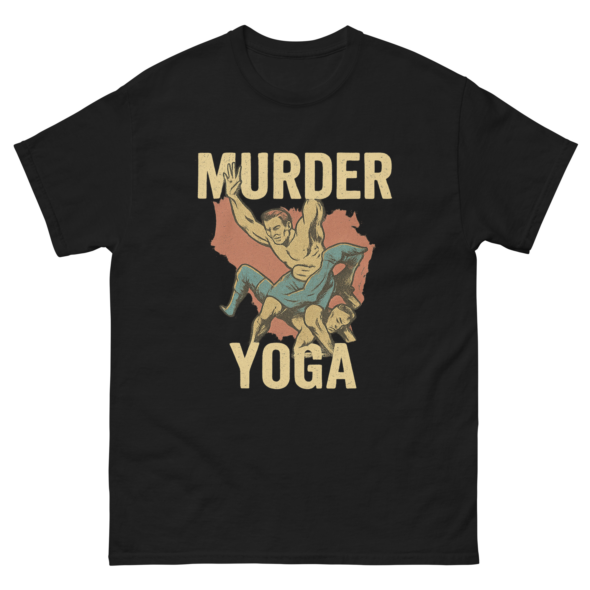 murder yoga retro martial arts shirt