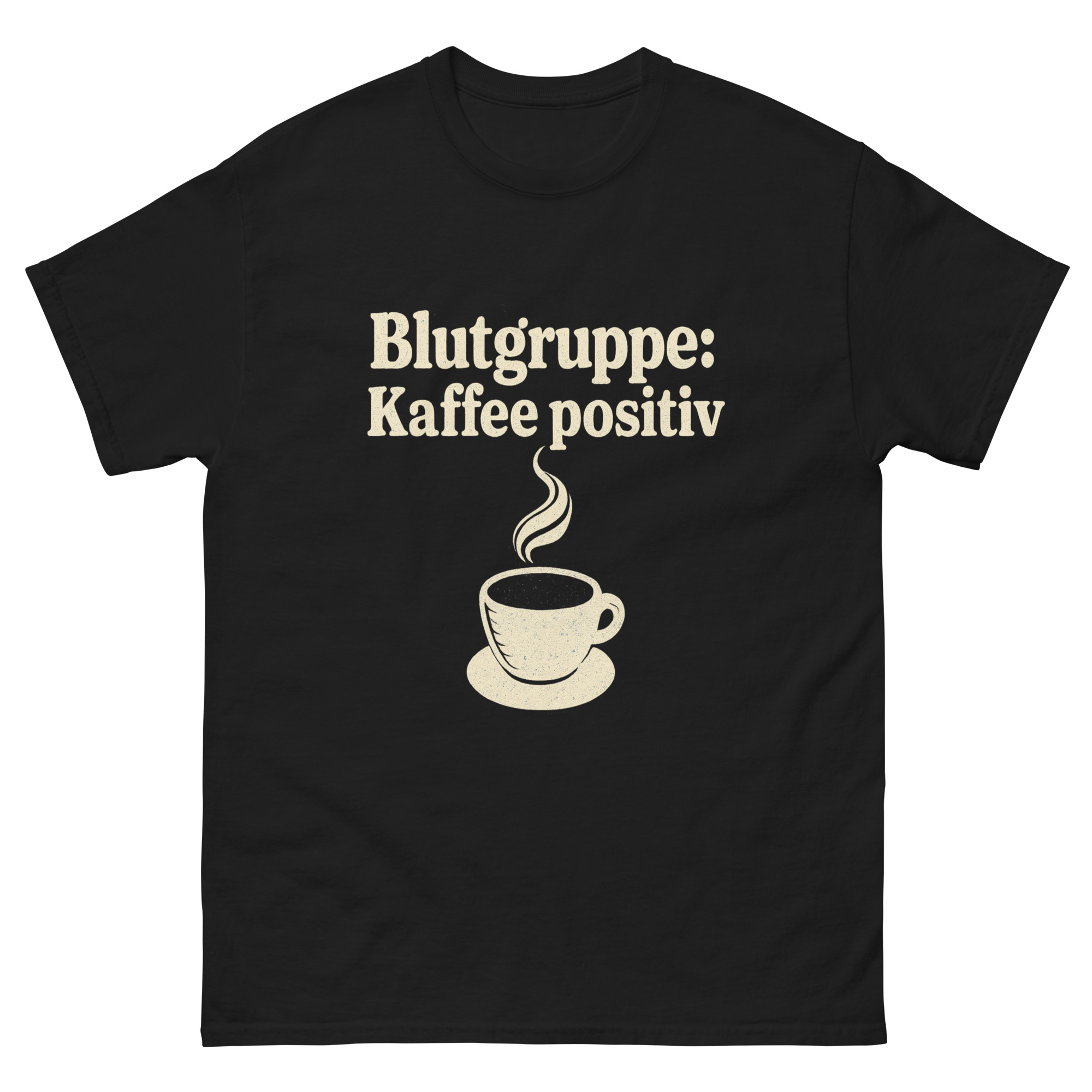 blutgruppe kaffee positiv shirt