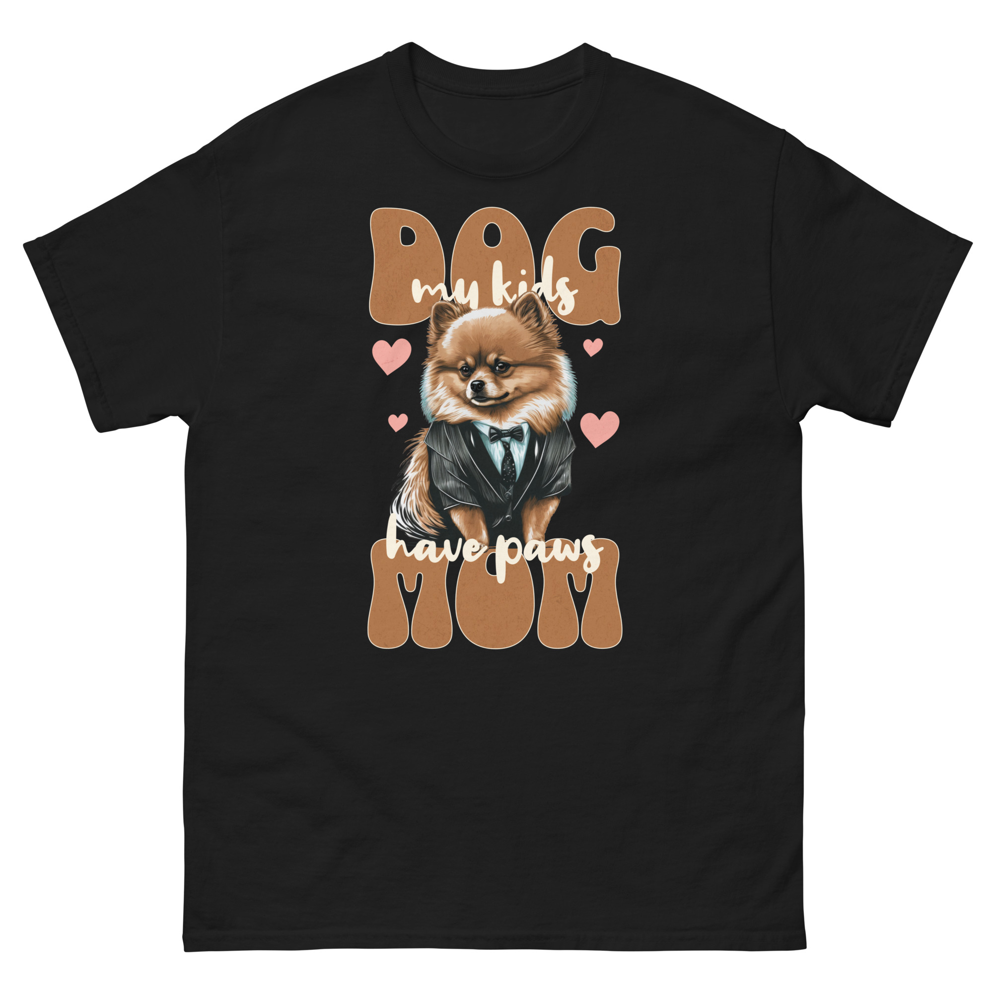 Cute pomeranian graphic tee for dog lovers