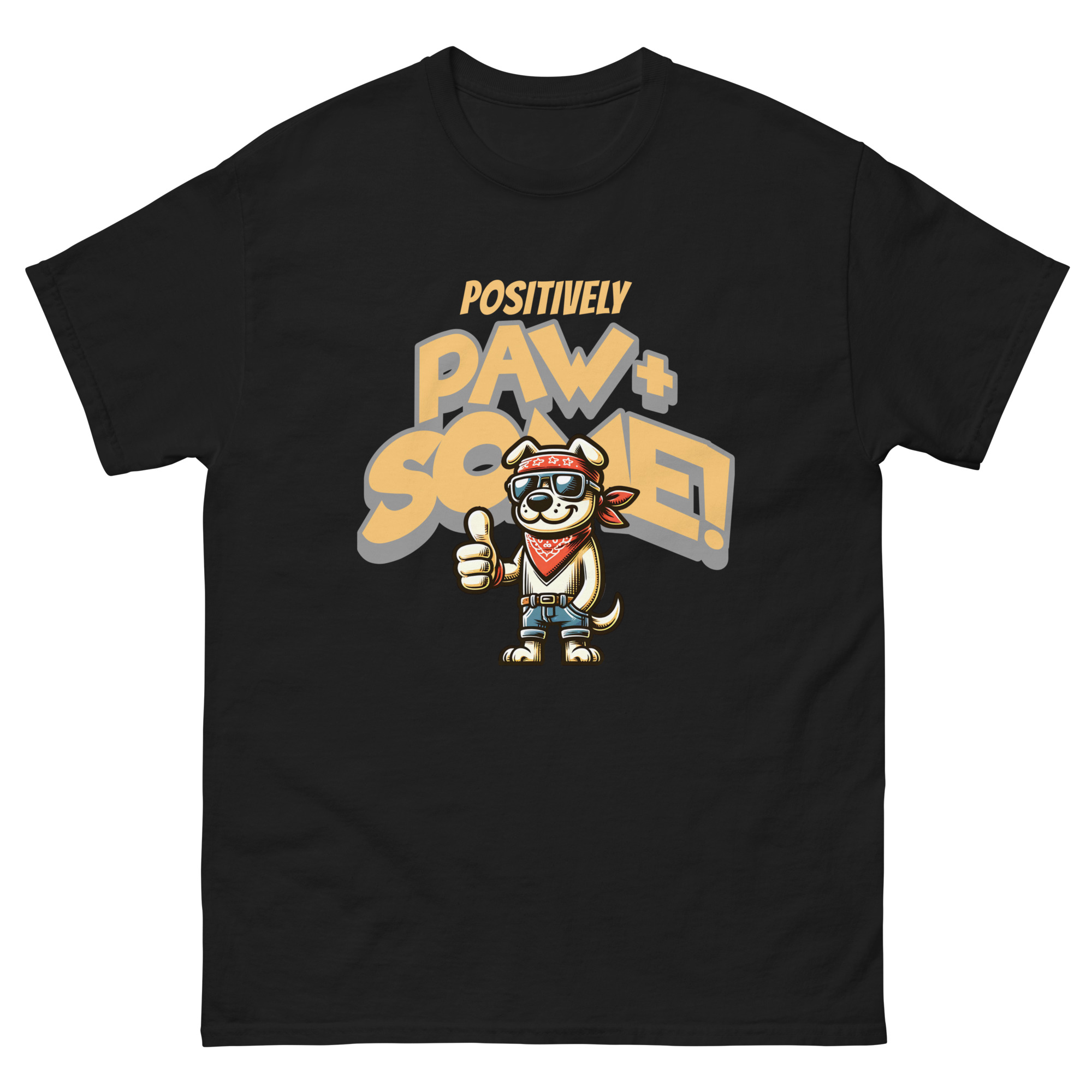 Positively Paw-some dog lover t-shirt