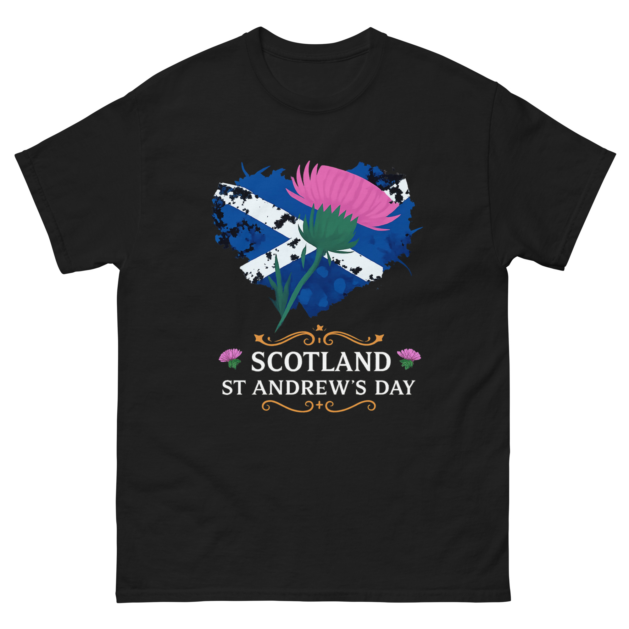 St Andrew’s Day thistle and flag Scotland t-shirt