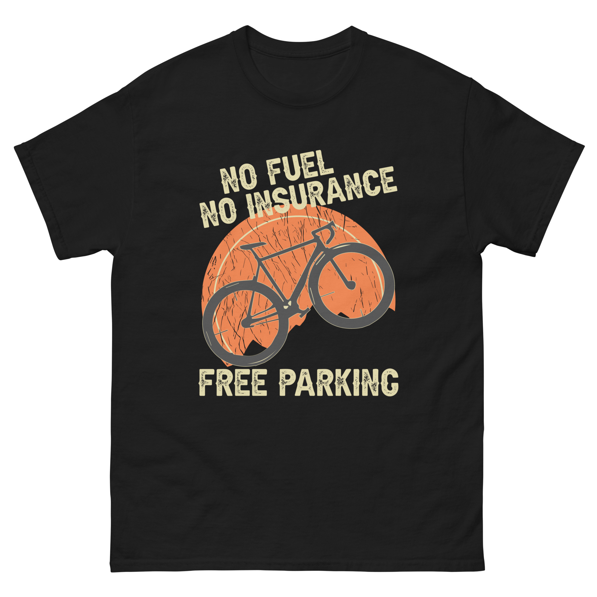 No fuel no insurance free parking bike shirt