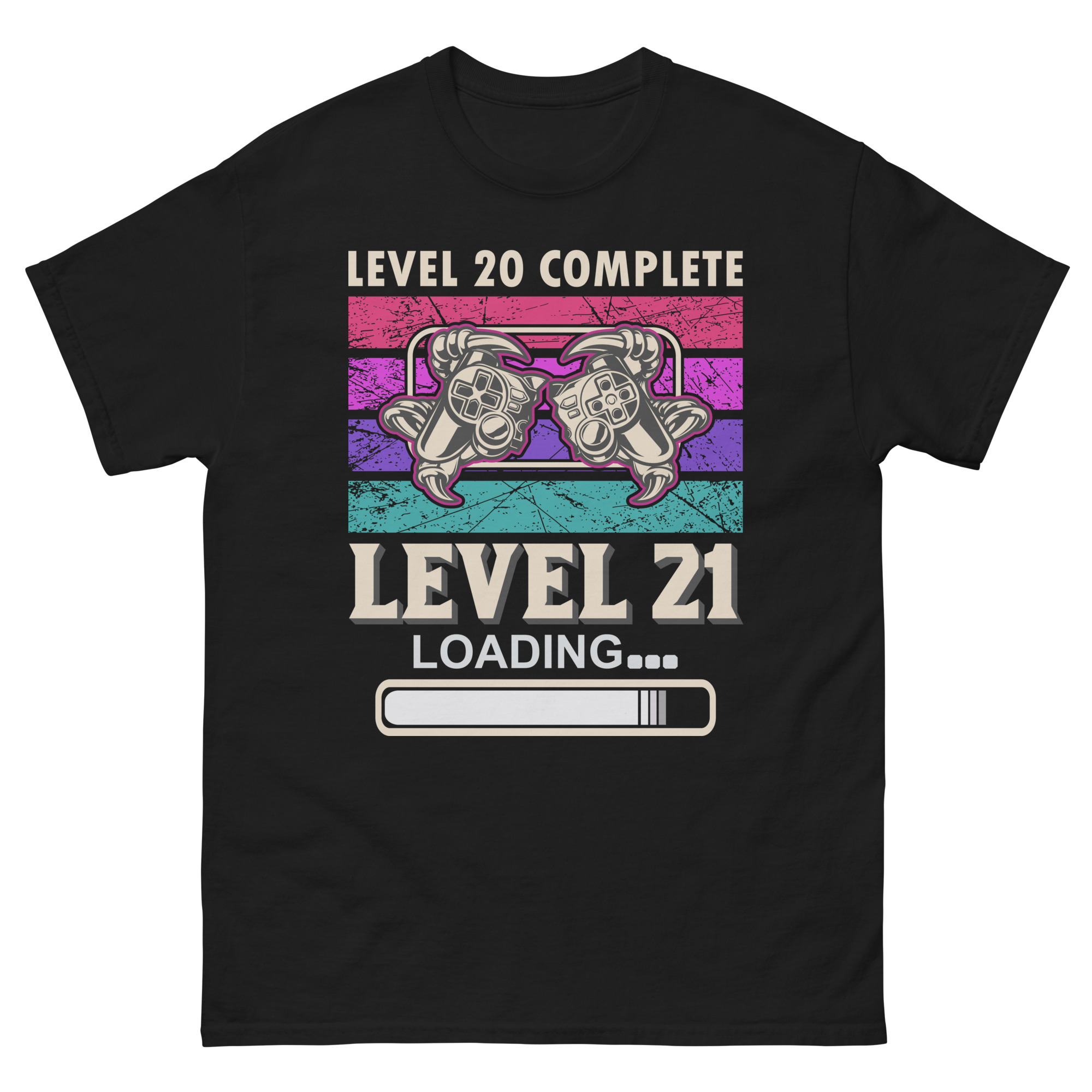 Level 20 complete level 21 loading gamer birthday t-shirt