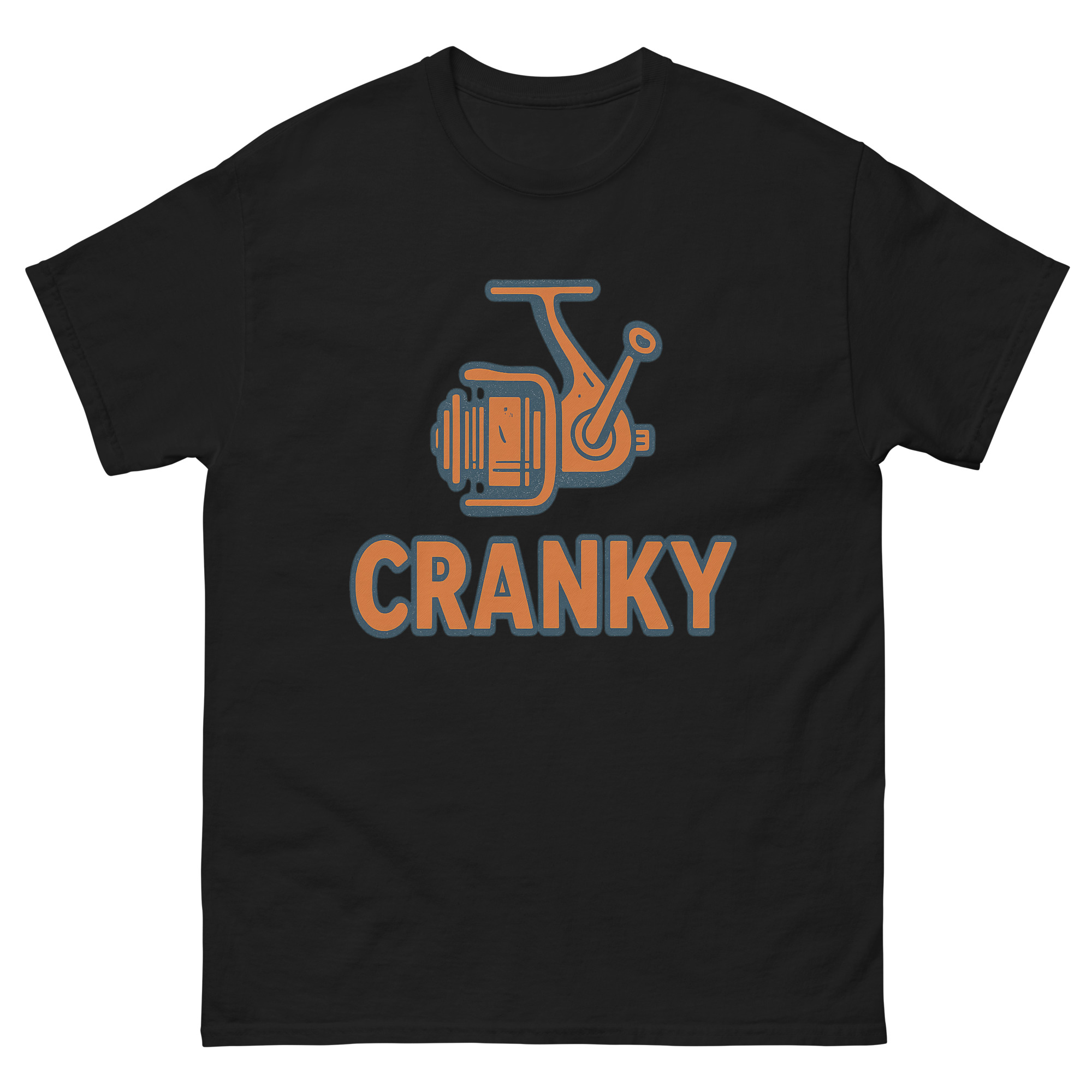 funny fishing reel crank t-shirt