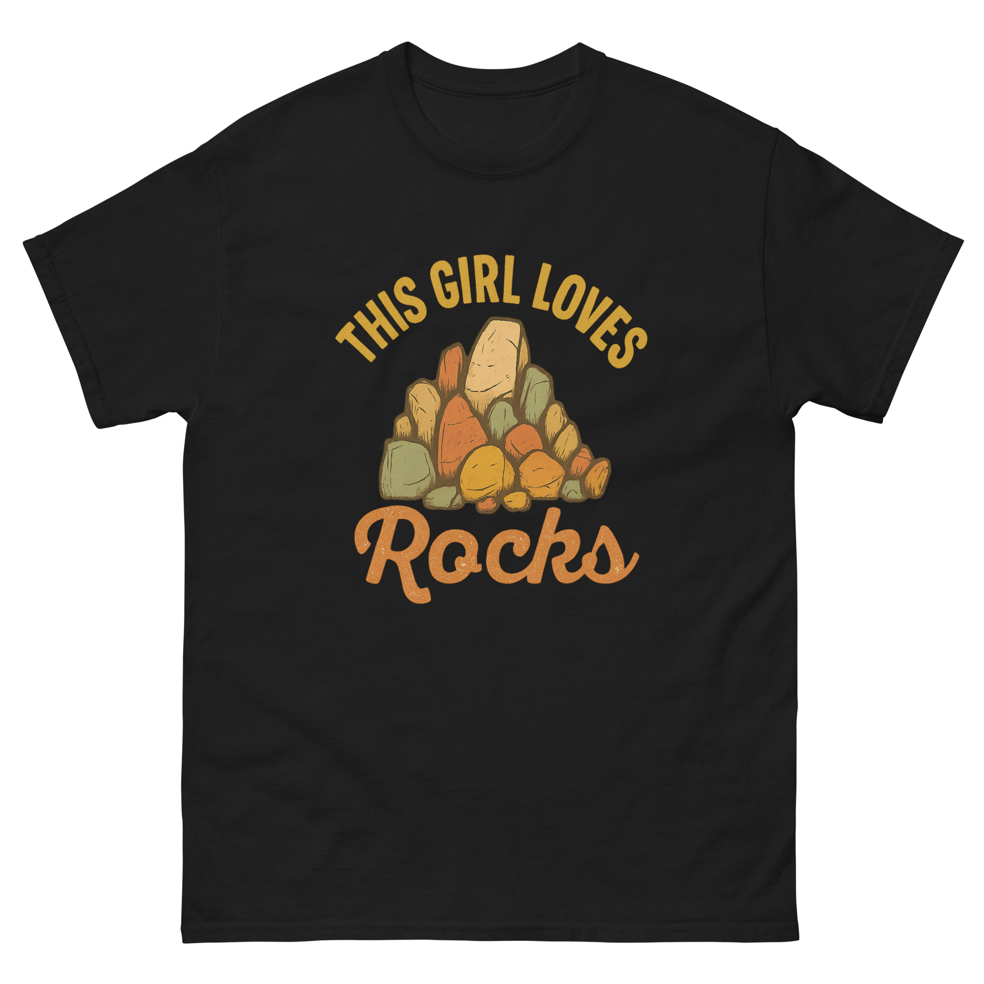 this girl loves rocks geology t shirt design