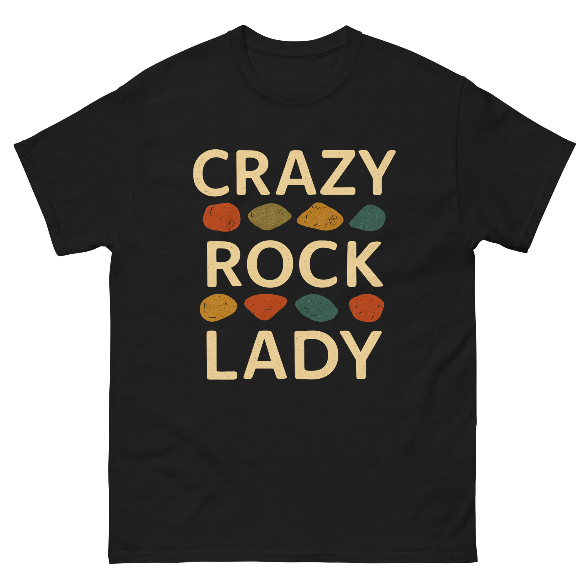 crazy rock lady funny geology shirt for women