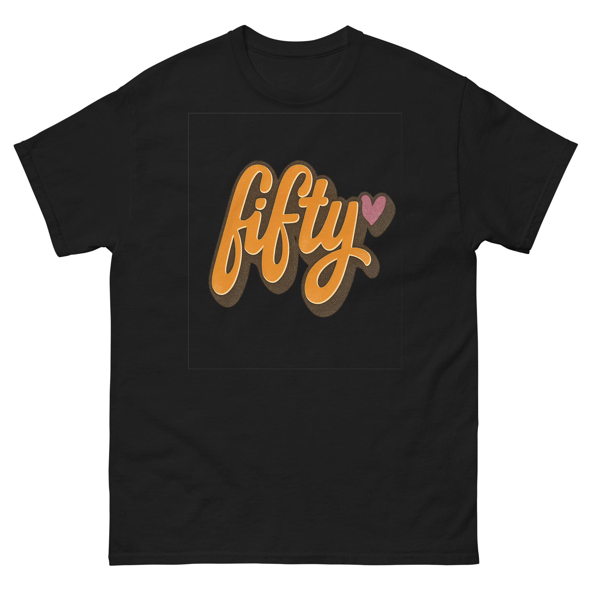 minimalist fifty birthday shirt design